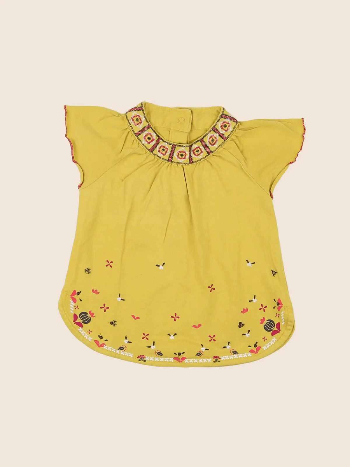 Vertbaudet - tee-shirt jaune - 12 mois