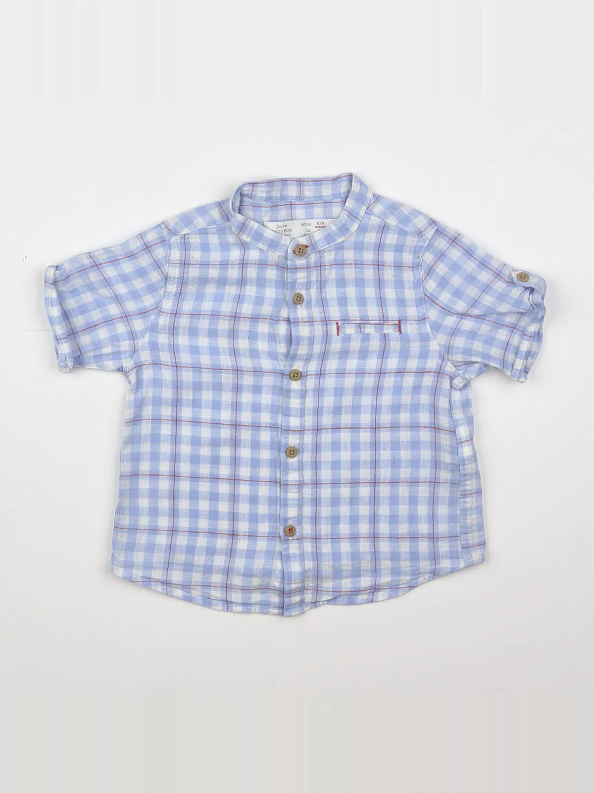 Zara - chemise bleu - 6/9 mois