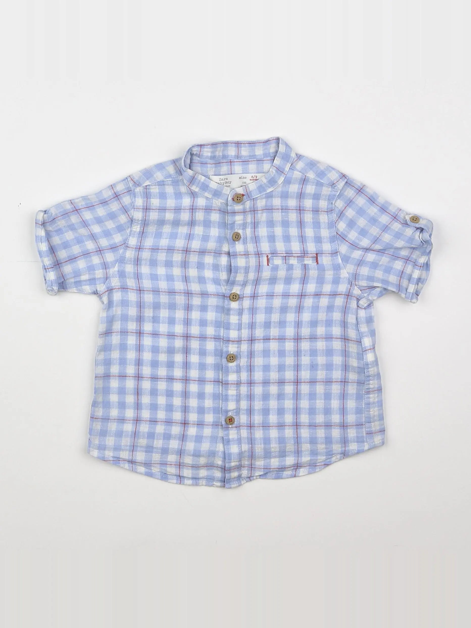 Zara - chemise bleu - 6/9 mois