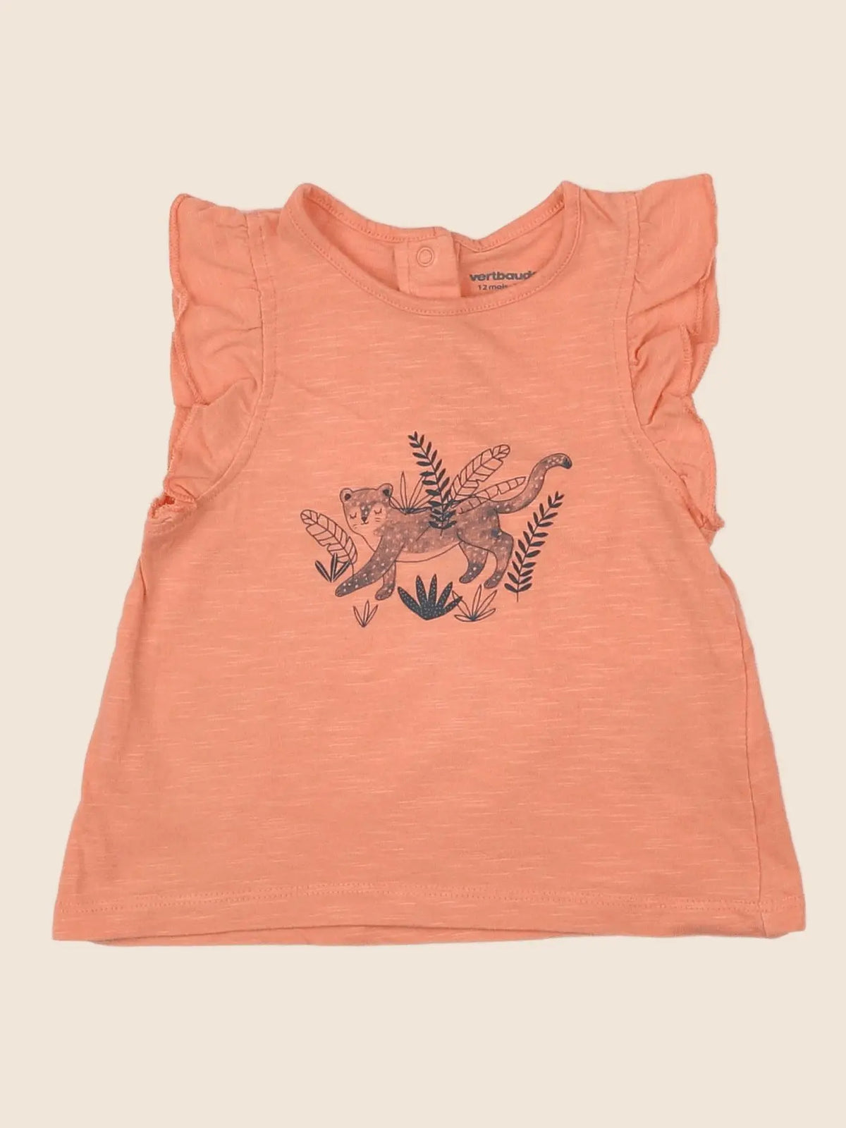 Vertbaudet - tee-shirt rose - 12 mois