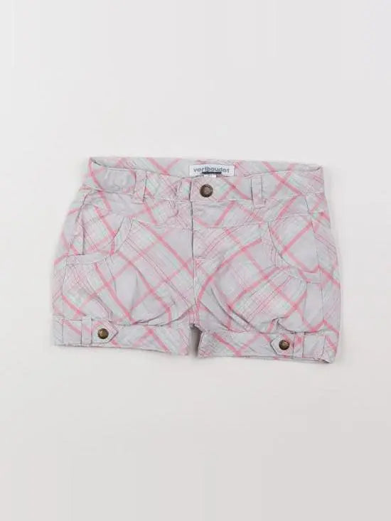 Vertbaudet - short rose, gris - 9 mois