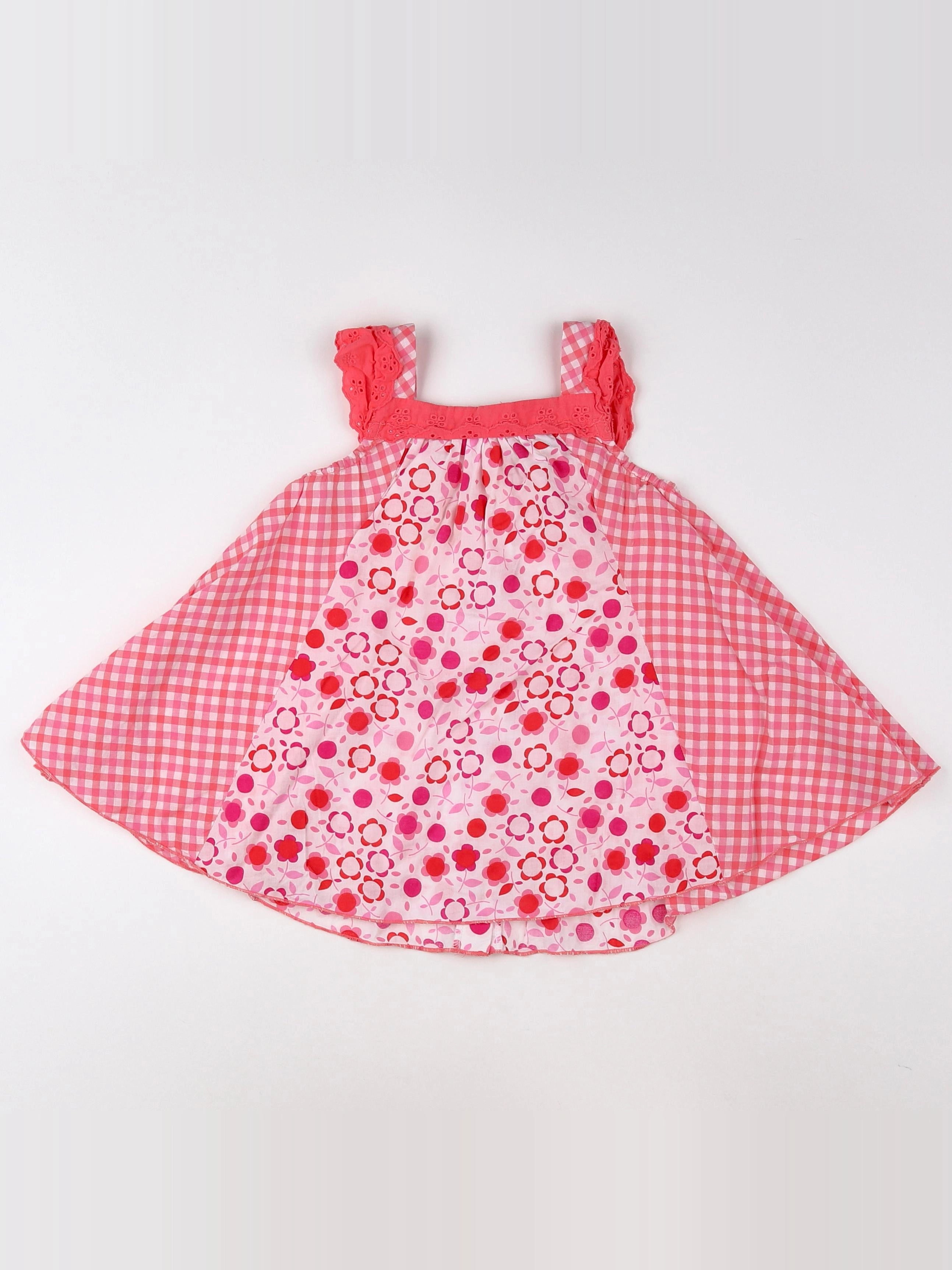 Vertbaudet - blouse blanc, rose - 2 ans