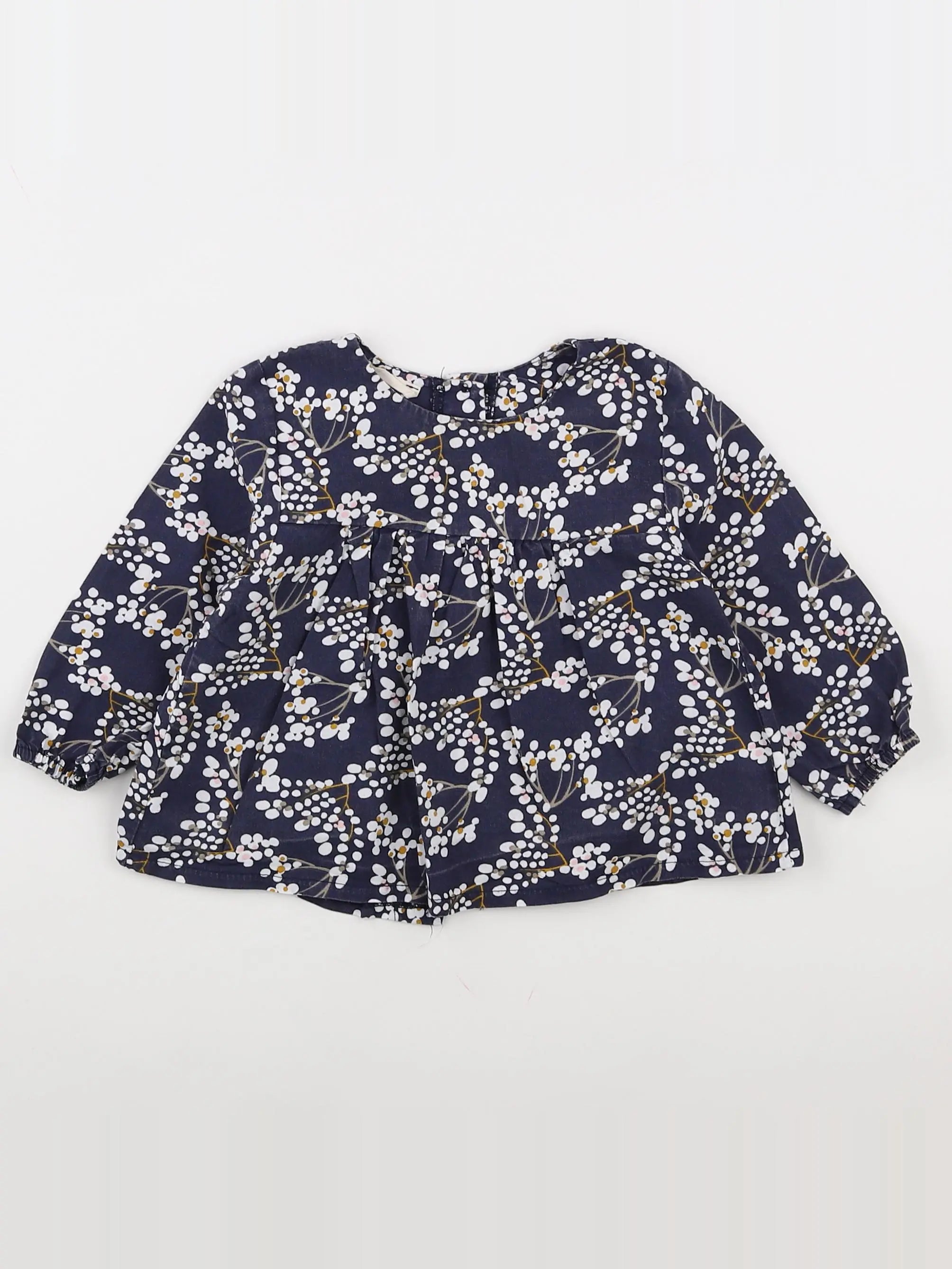 Little Cigogne - blouse bleu - 12 mois