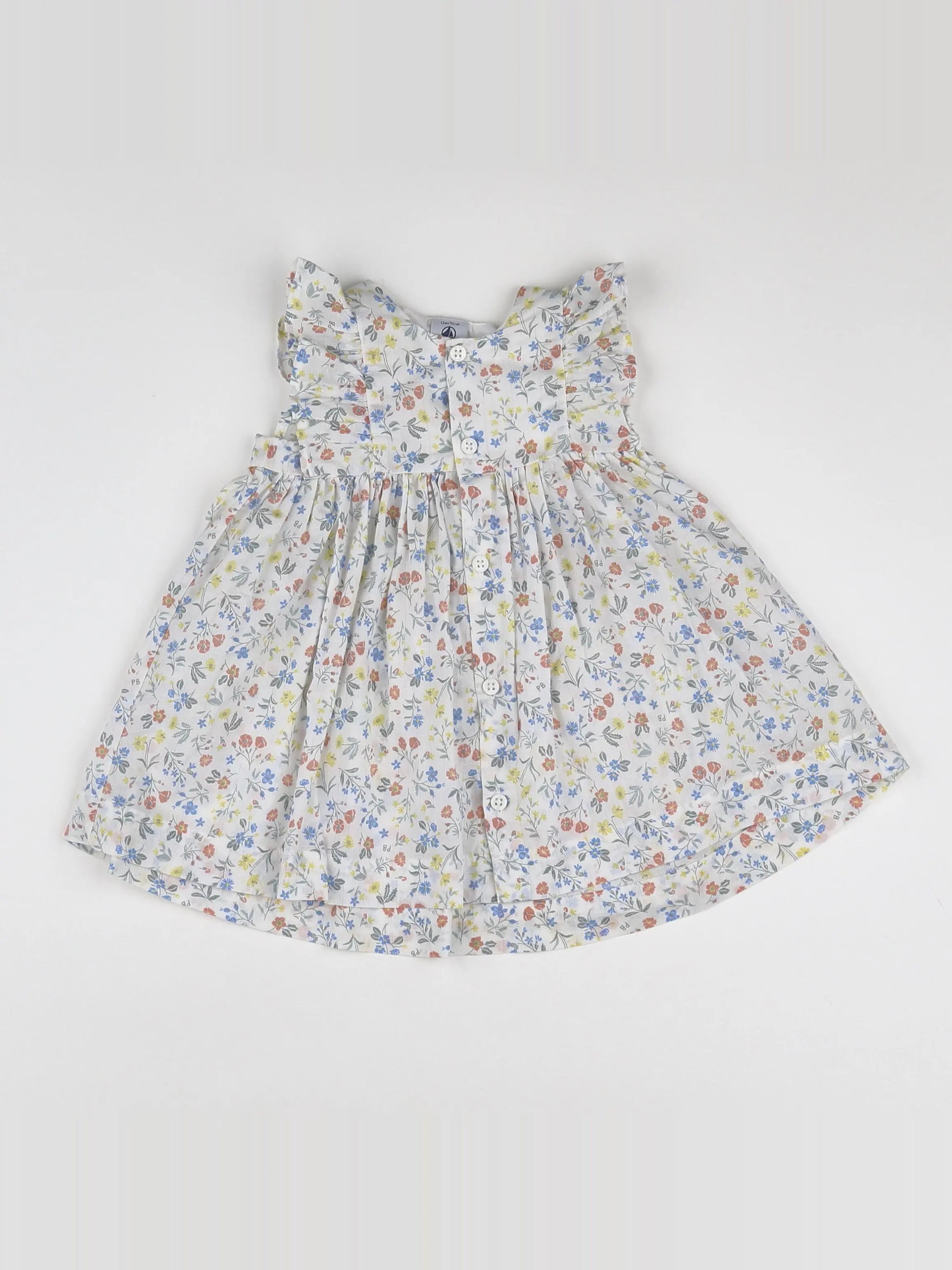 Petit Bateau - robe multicolore - 12 mois