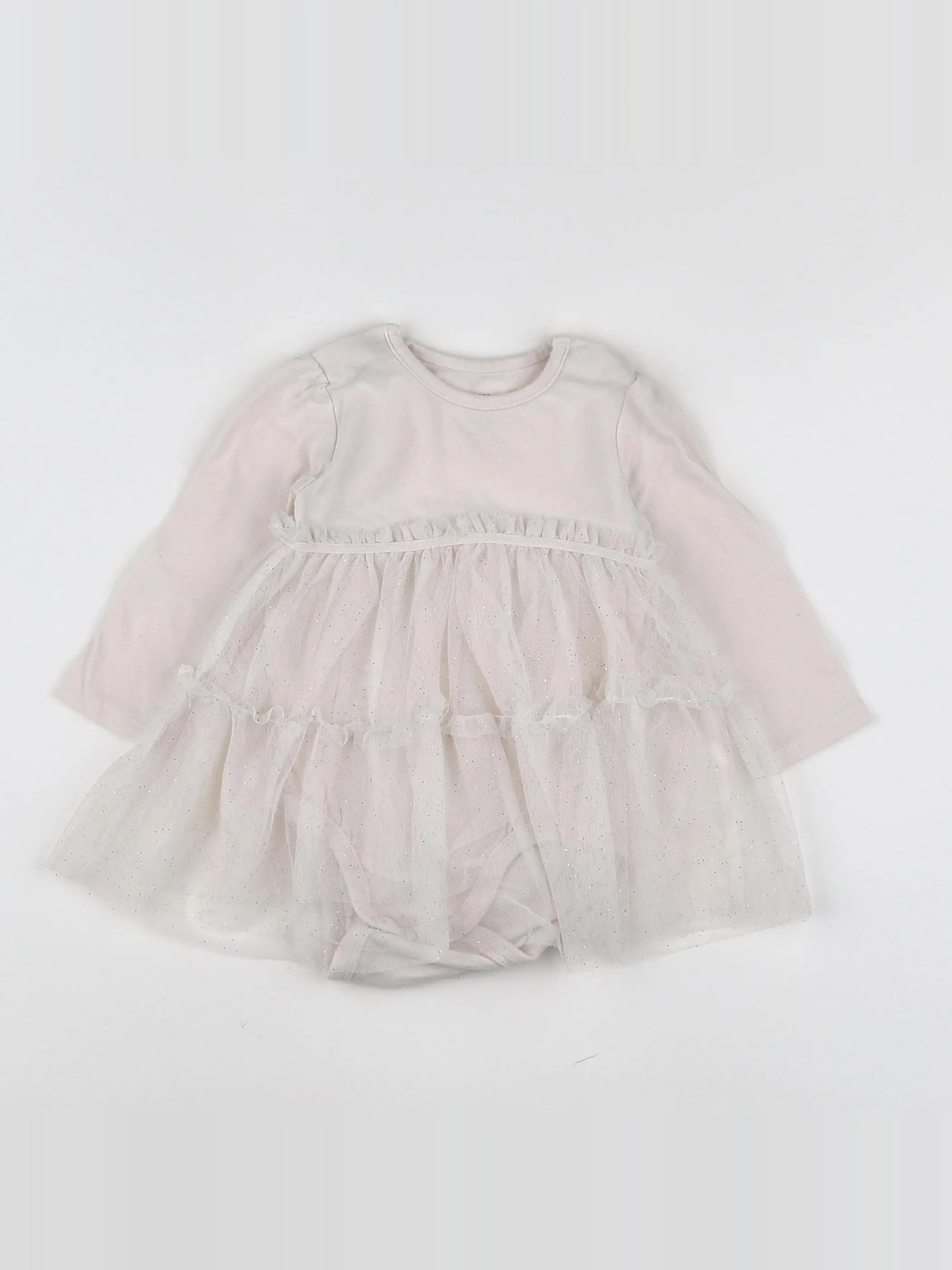 H&M - body robe beige - 3/6 mois