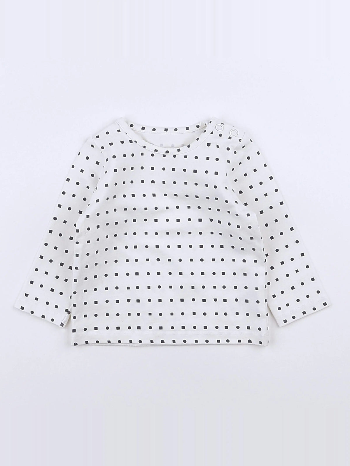 Noukie's - tee-shirt blanc, noir - 3 mois