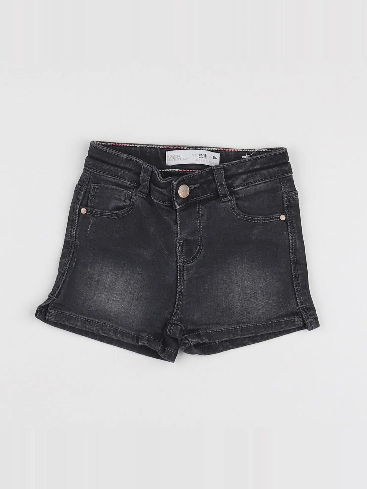 Zara - short noir - 12/18 mois