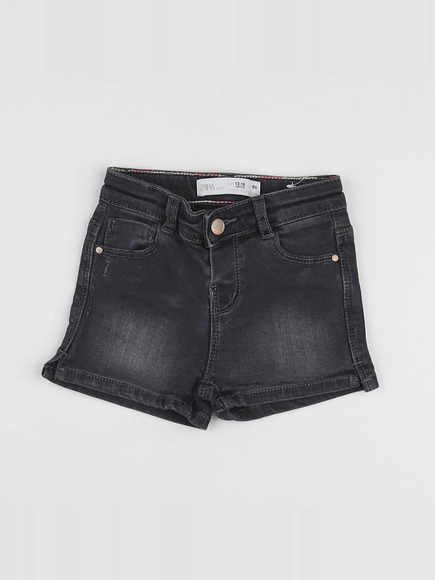 Zara - short noir - 12/18 mois