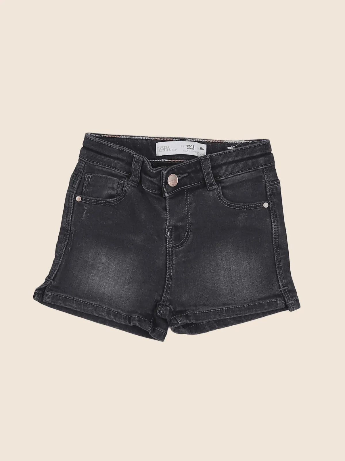 Zara - short noir - 12/18 mois