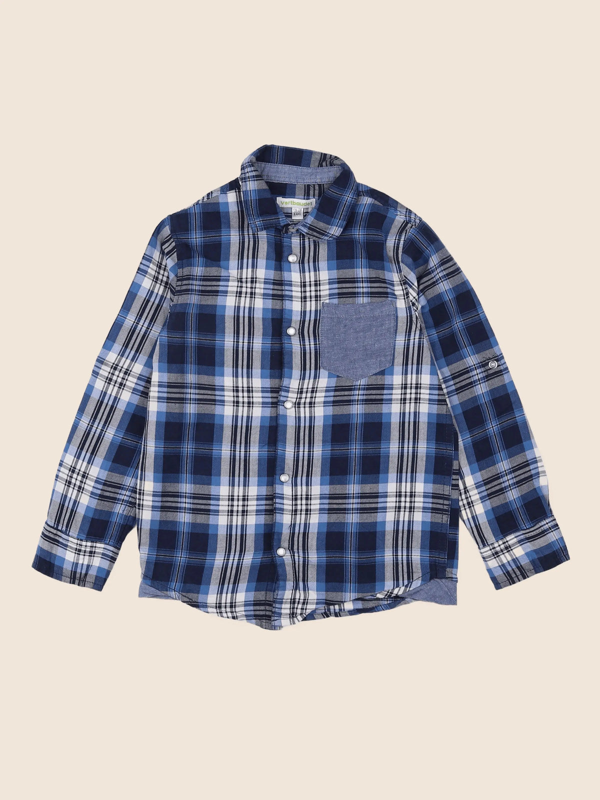 Vertbaudet - chemise bleu - 8 ans