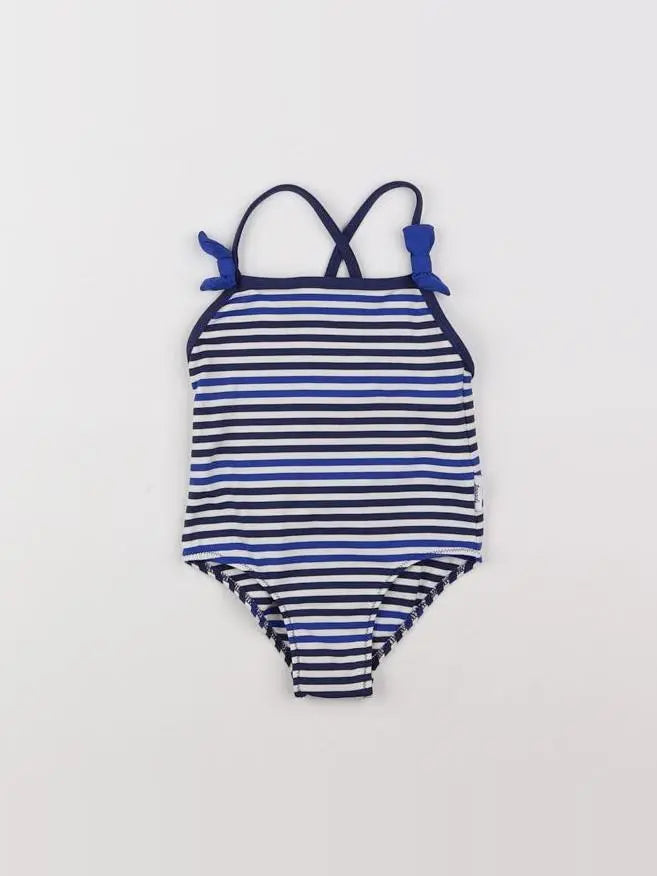 Jacadi - maillot de bain bleu, blanc - 12 mois
