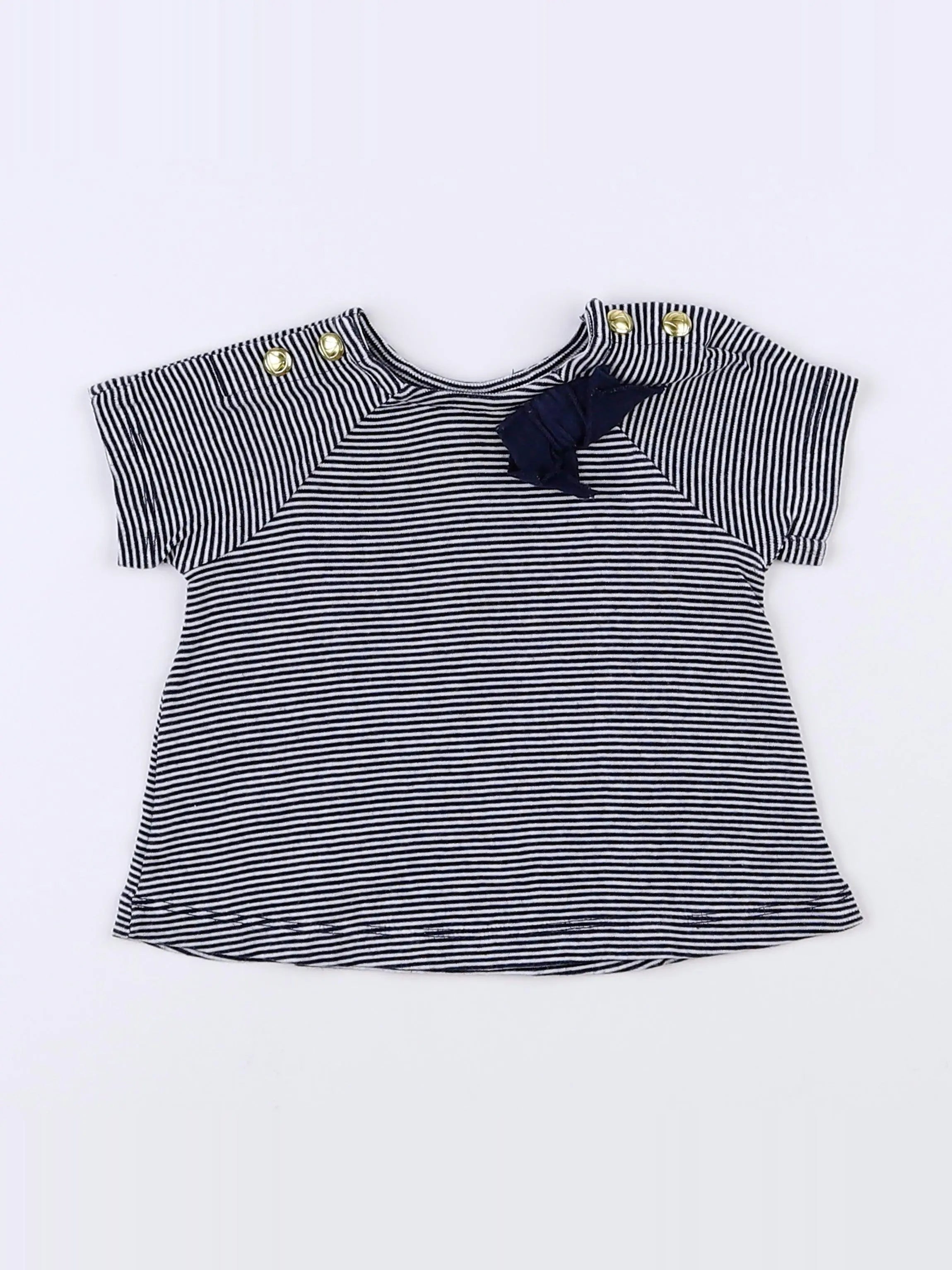 Petit Bateau - tee-shirt bleu - 3 mois