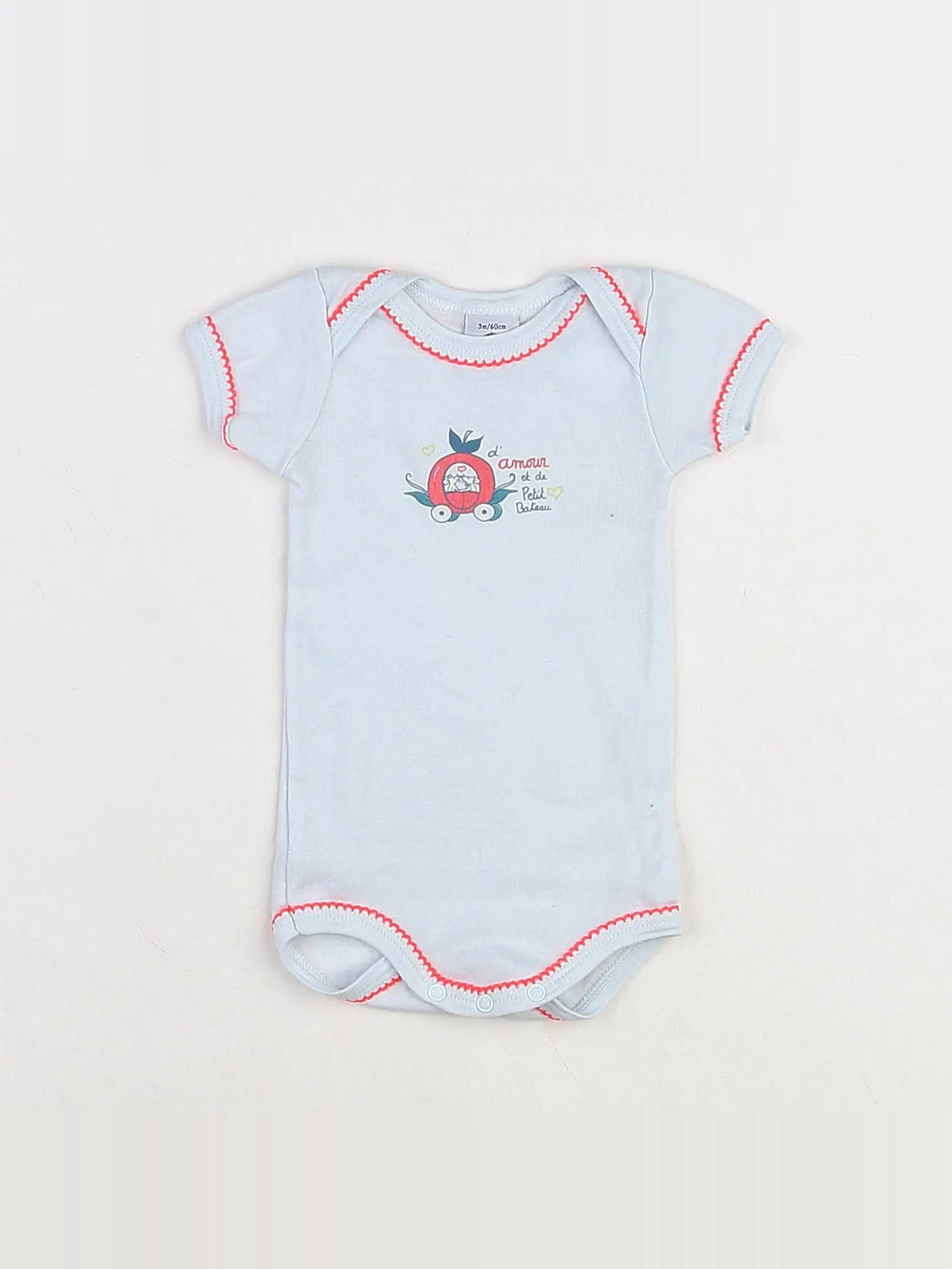 Petit Bateau - body vert - 3 mois