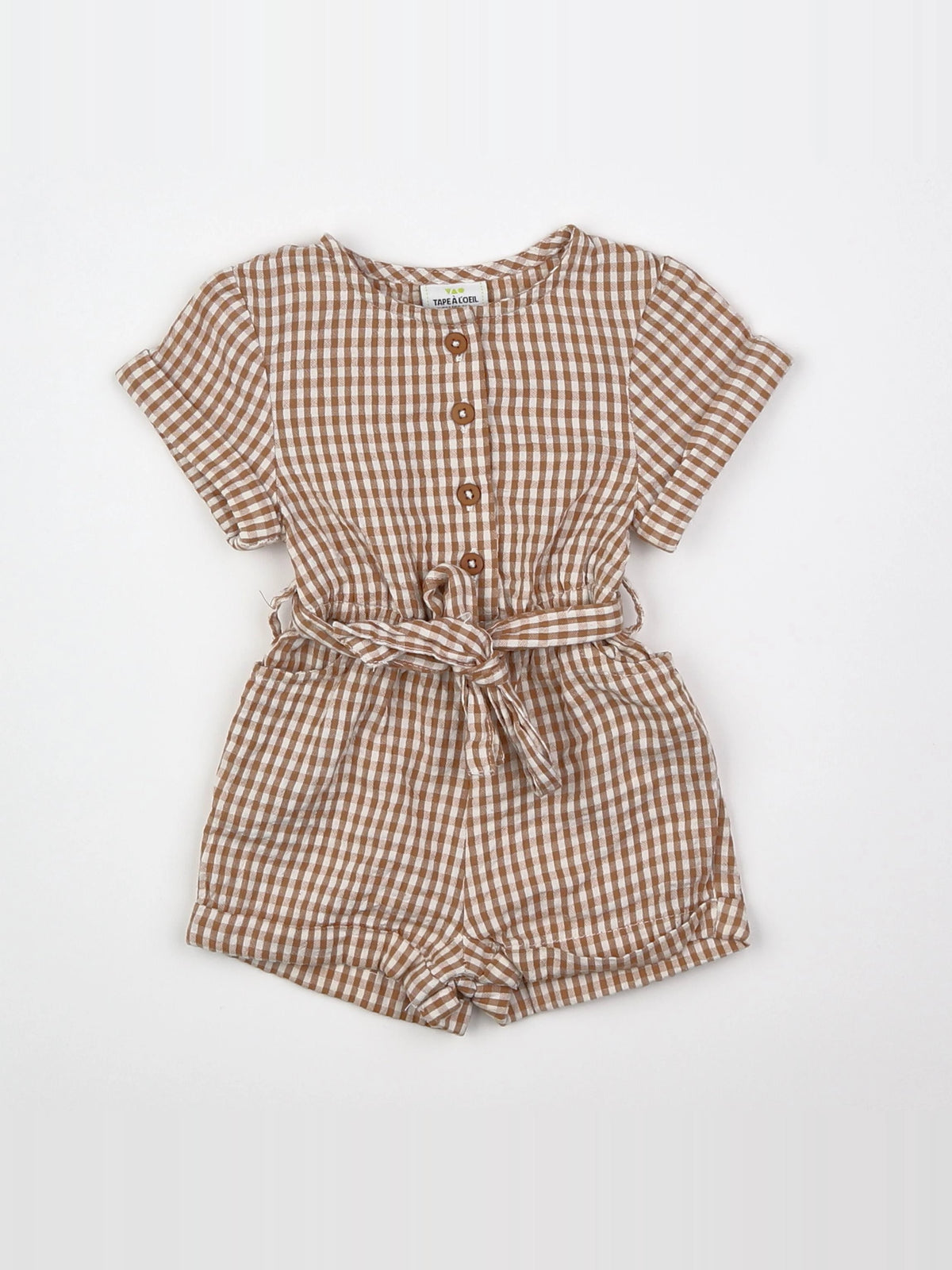 Tape à l'oeil - combinaison marron - 3 mois
