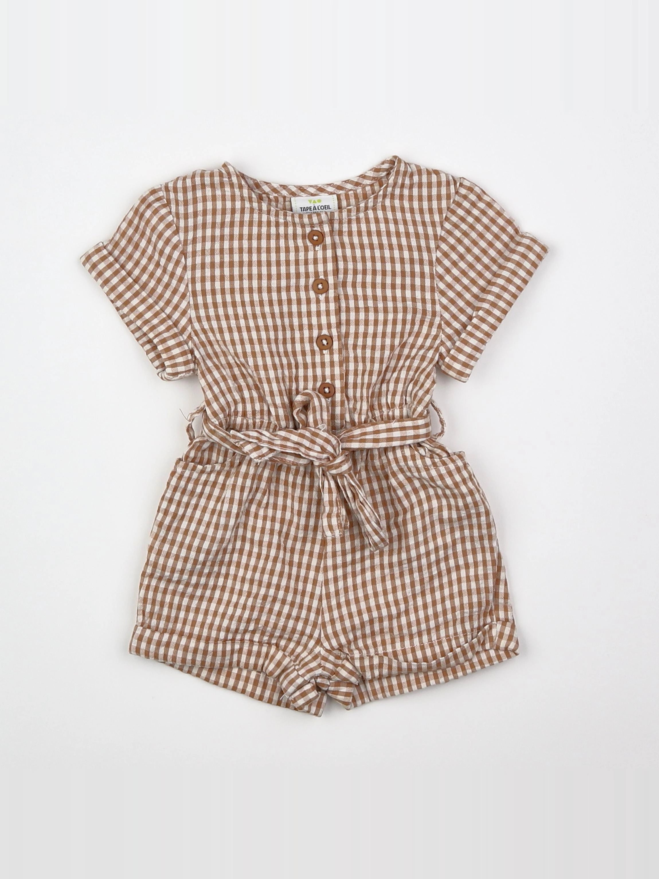 Tape à l'oeil - combinaison marron - 3 mois