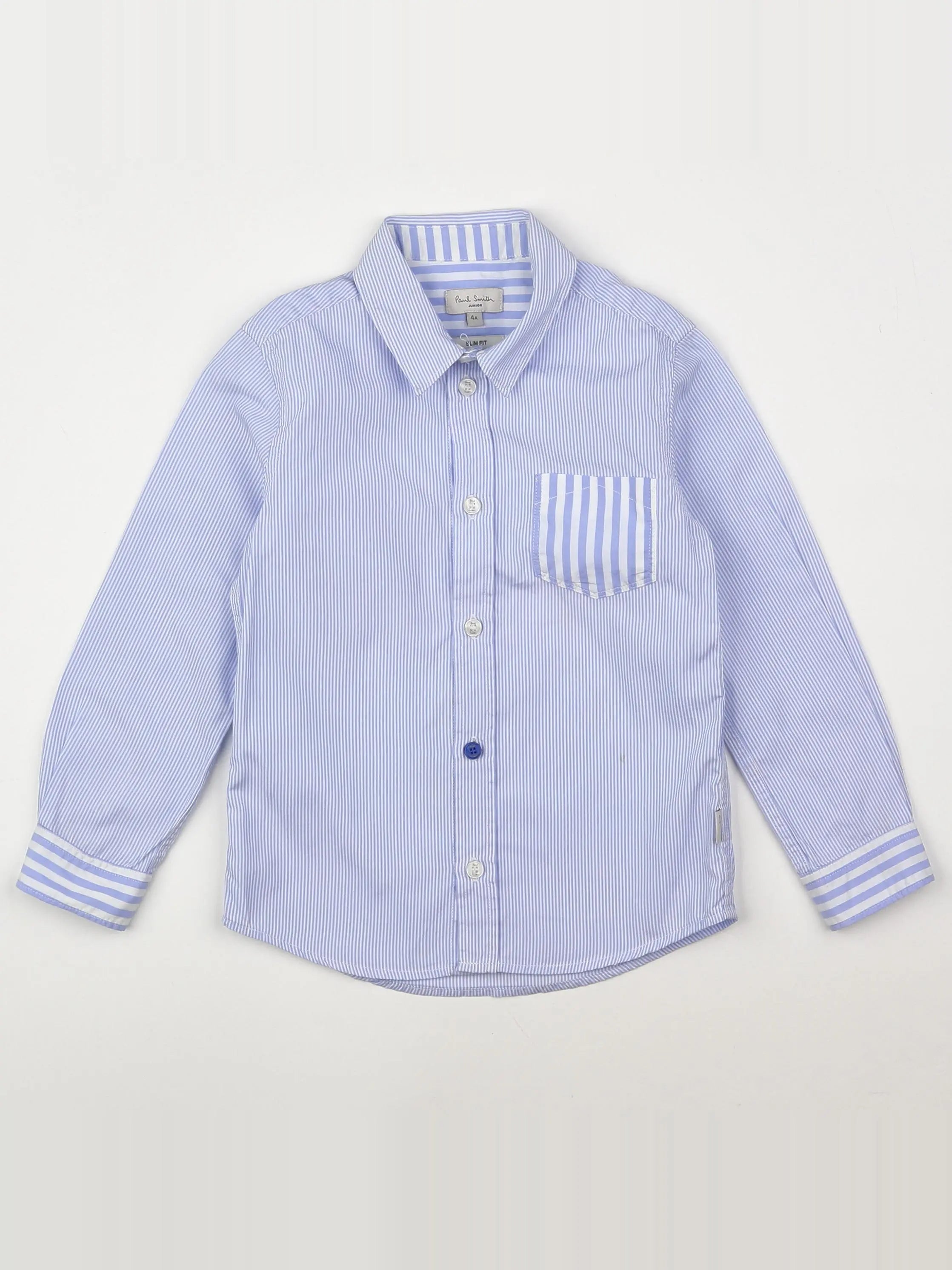 Paul Smith - chemise bleu, blanc - 5 ans