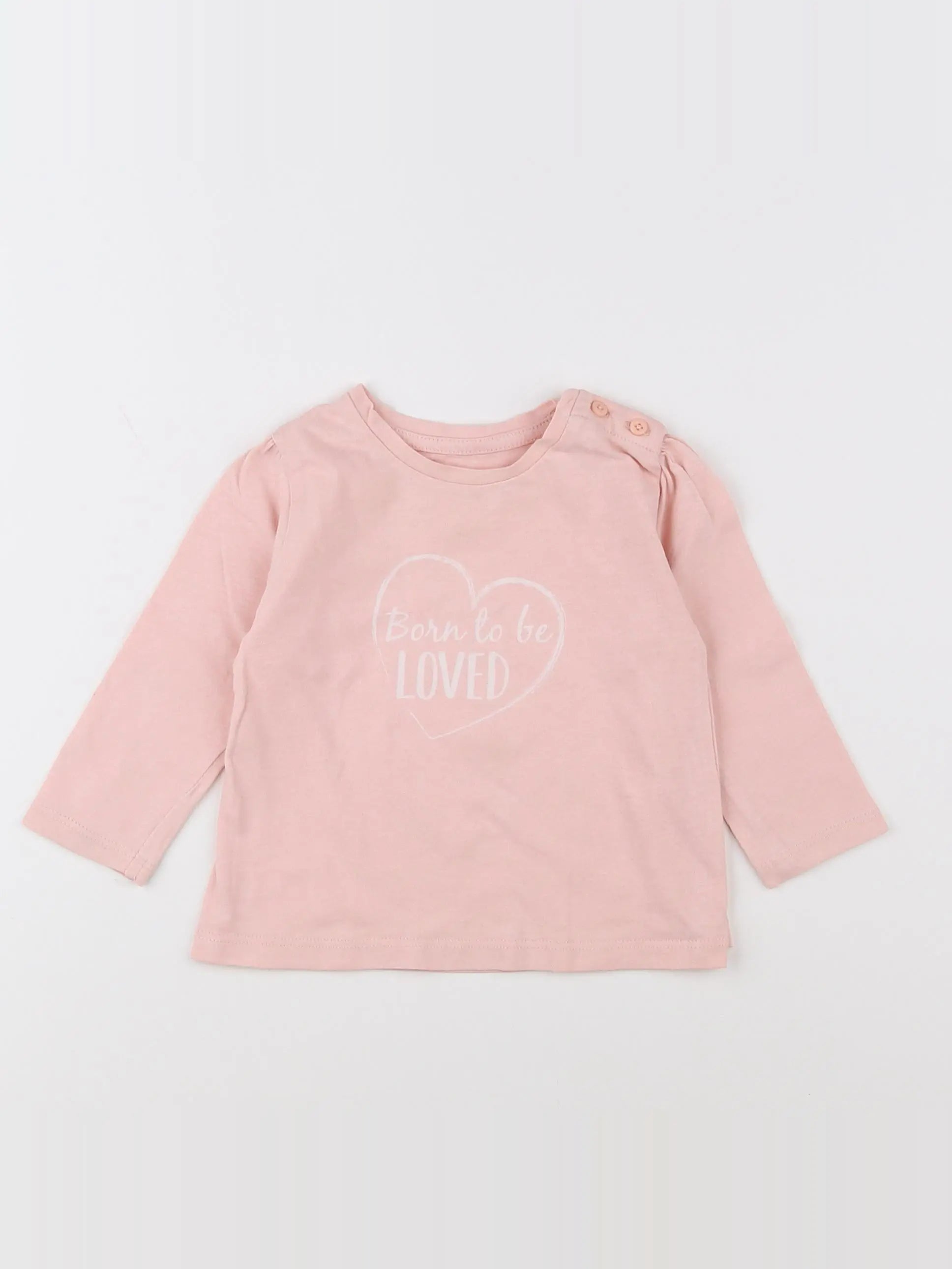 Vertbaudet - tee-shirt rose - 9 mois