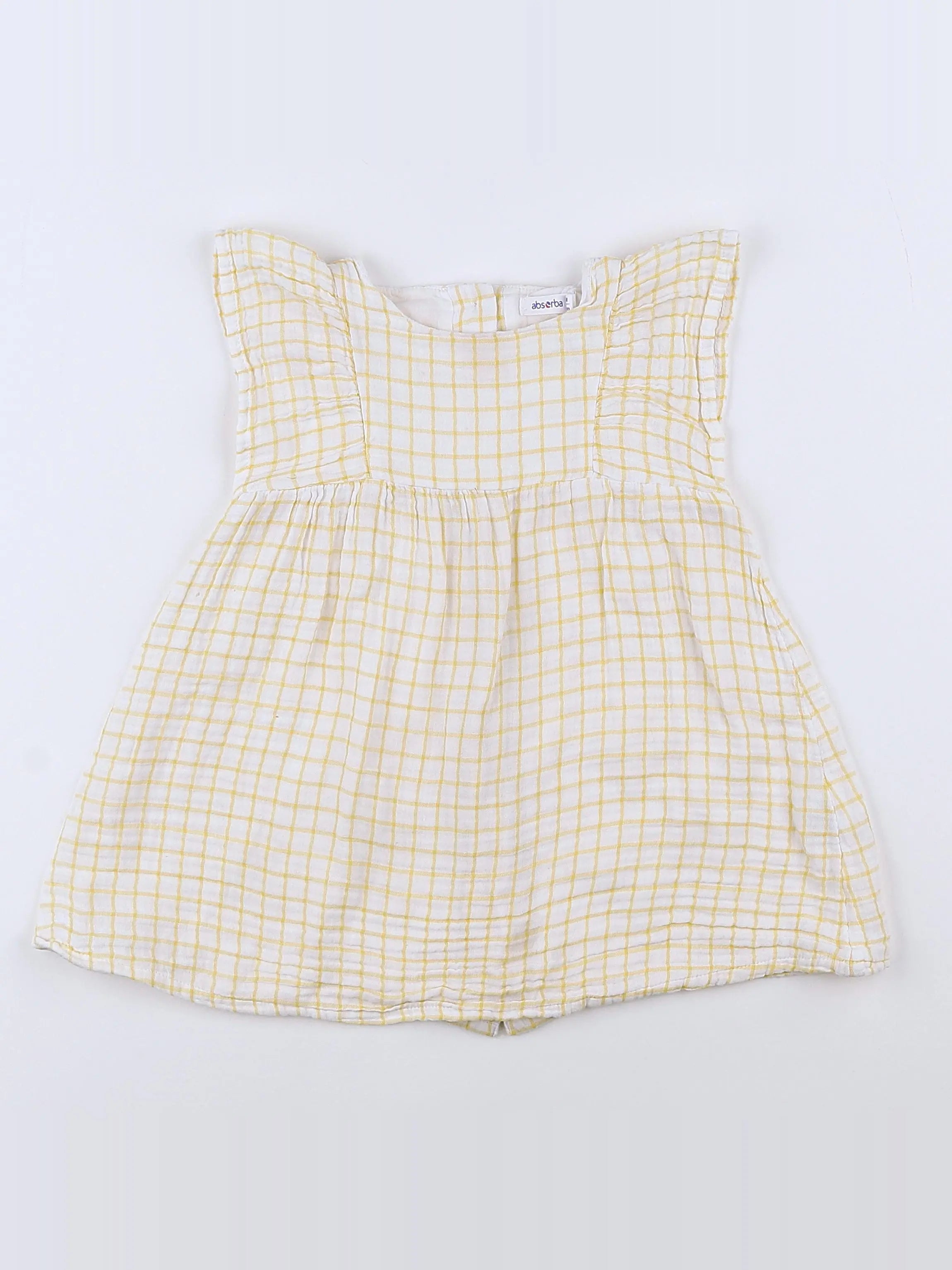 Absorba - robe blanc, jaune - 18 mois