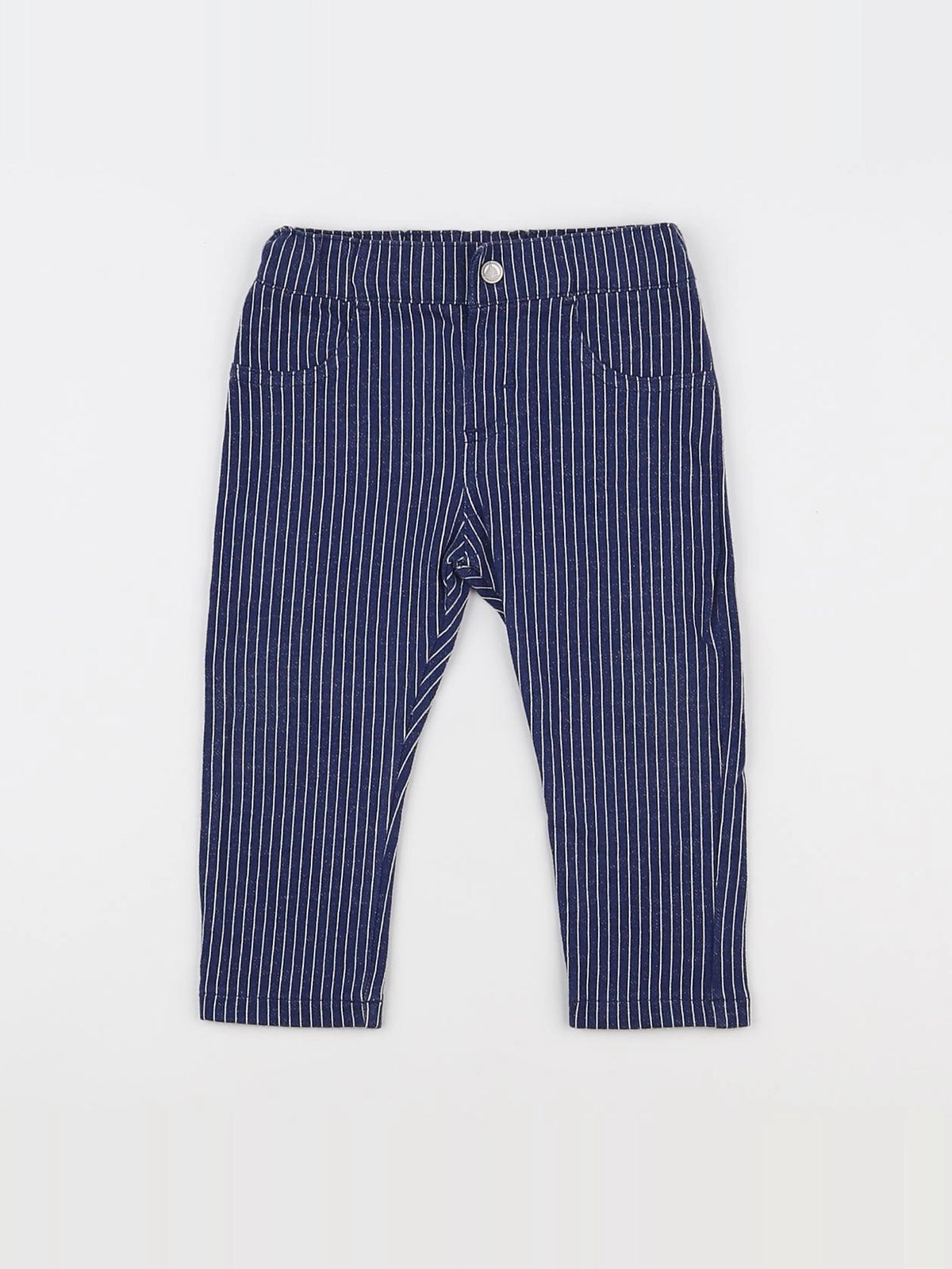 Petit Bateau - pantalon bleu, blanc - 6 mois