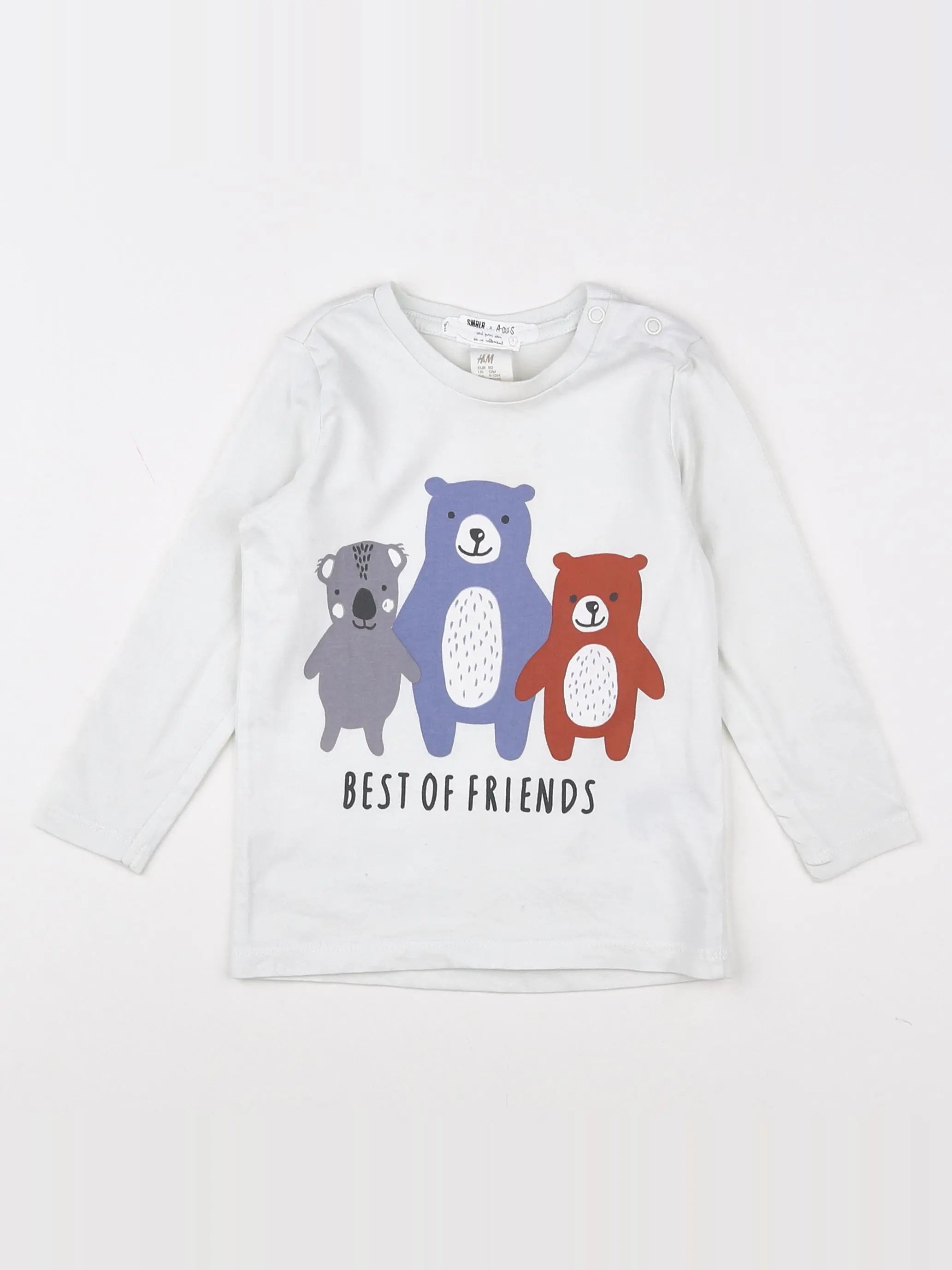 H&M - tee-shirt blanc - 9/12 mois