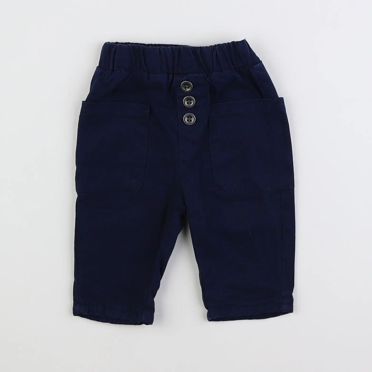 Vertbaudet - pantalon doublé bleu - 3 mois