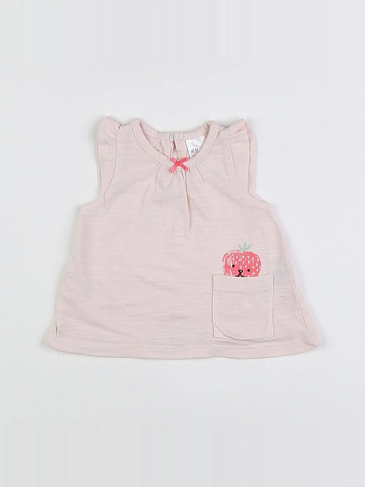 H&M - tee-shirt rose - 0/1 mois