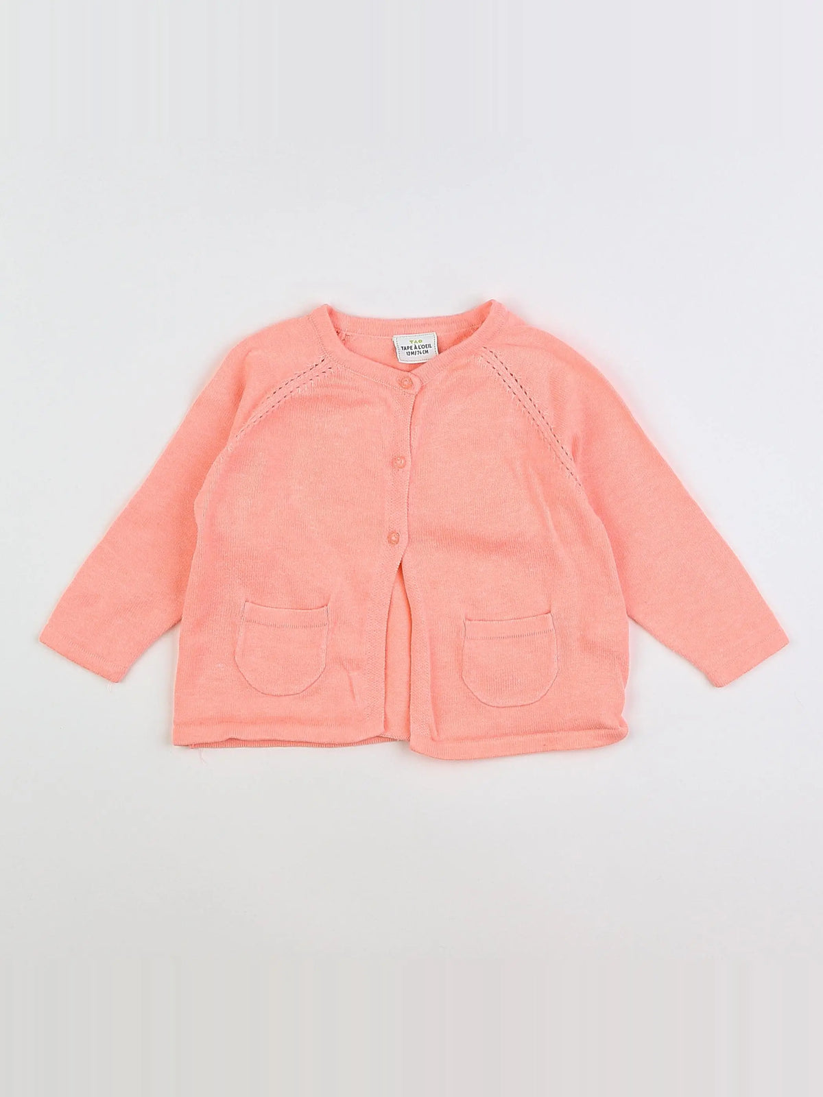 Tape à l'oeil - gilet rose fluo - 12 mois