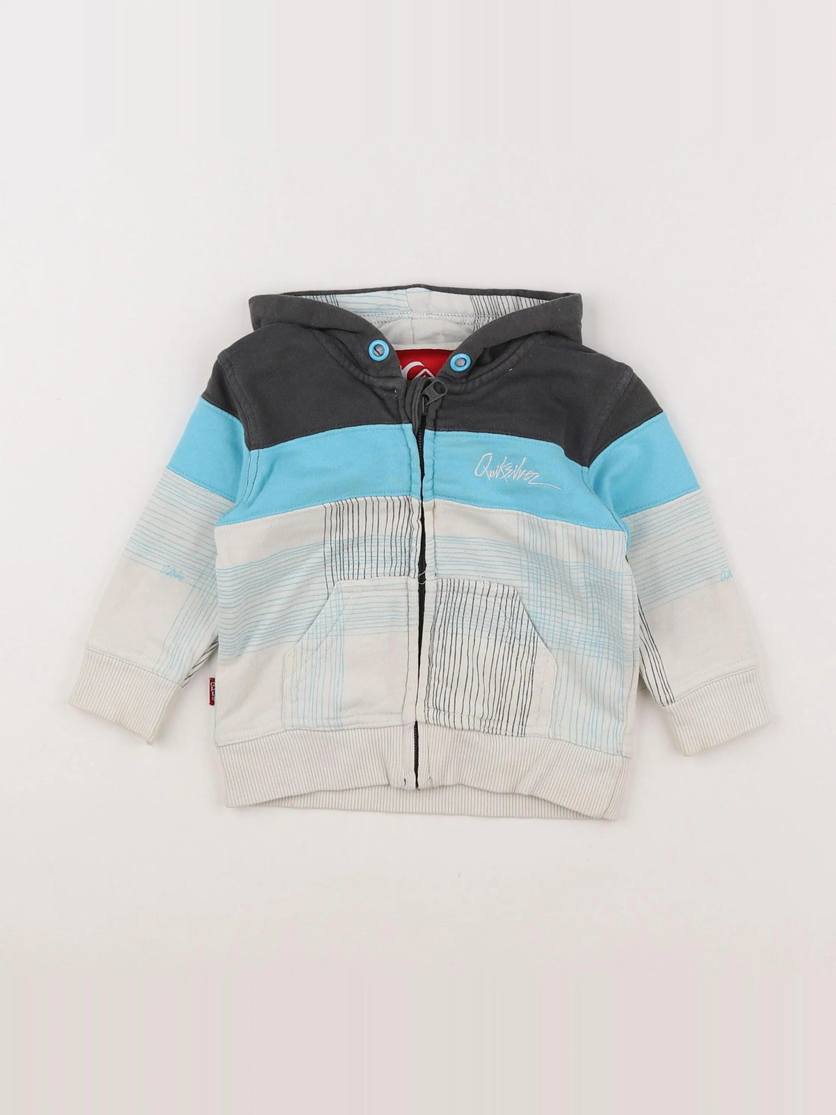 Quicksilver - sweat bleu, gris - 12 mois