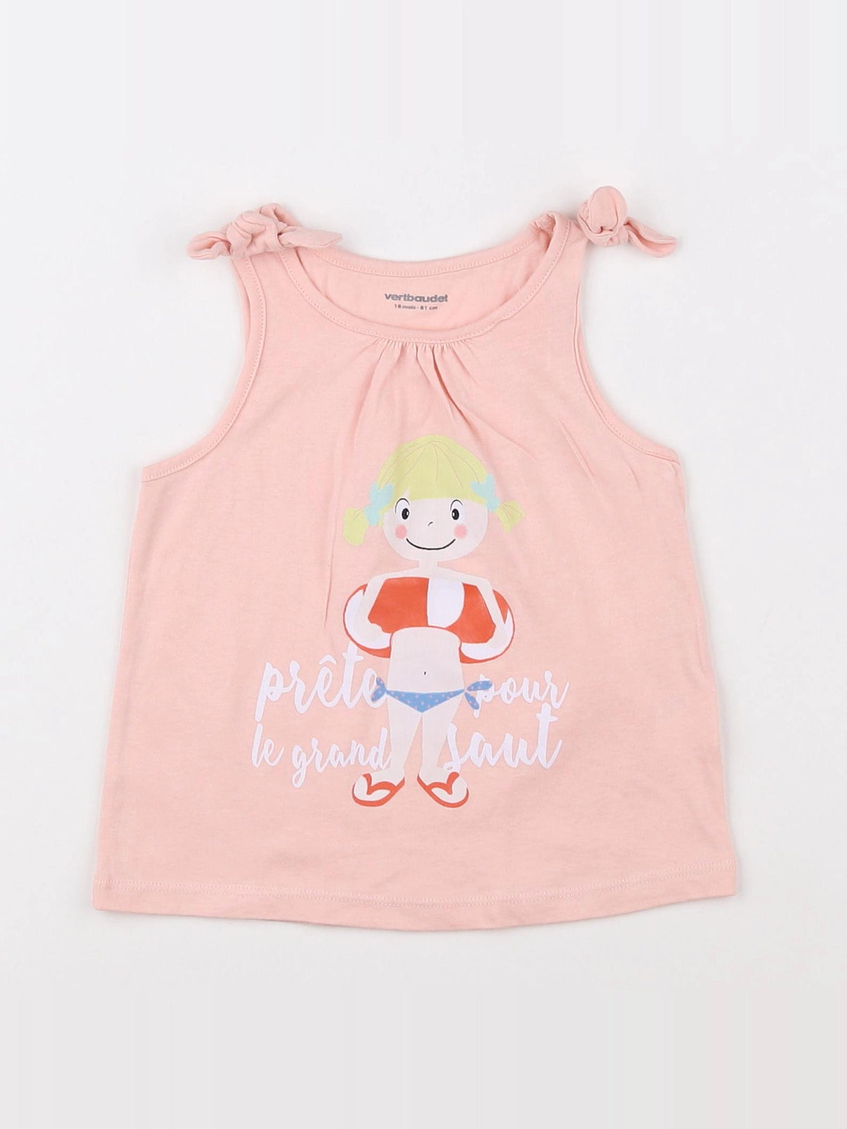 Vertbaudet - débardeur rose - 18 mois