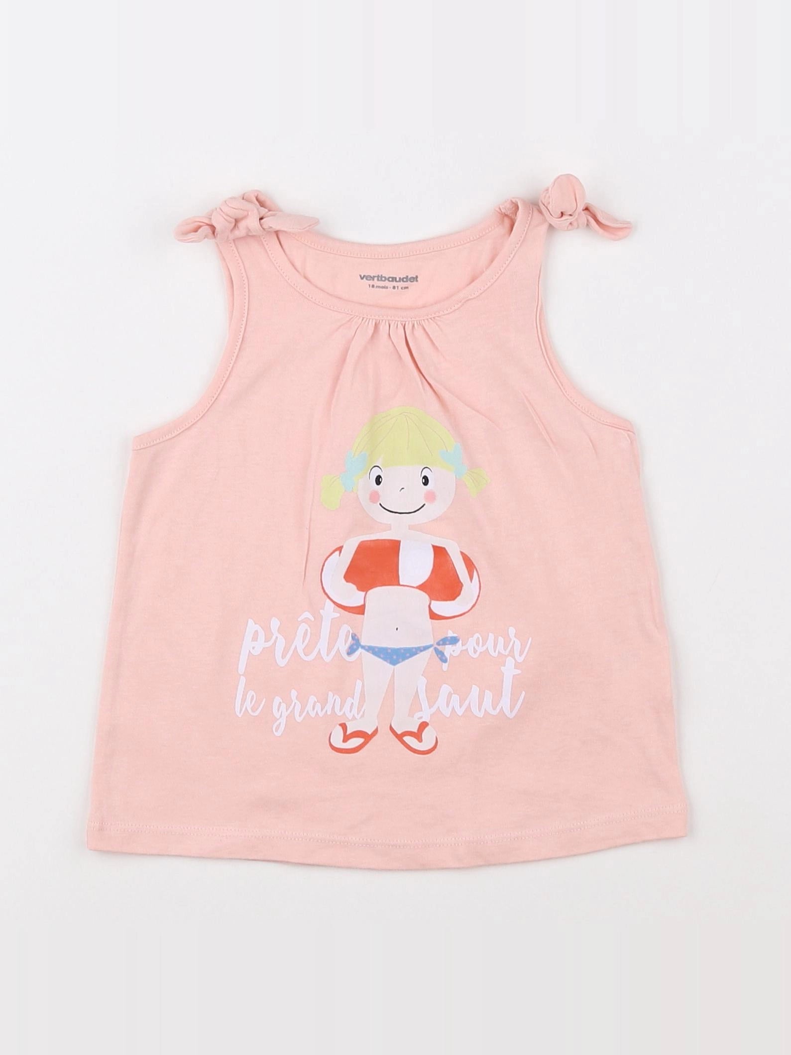 Vertbaudet - débardeur rose - 18 mois