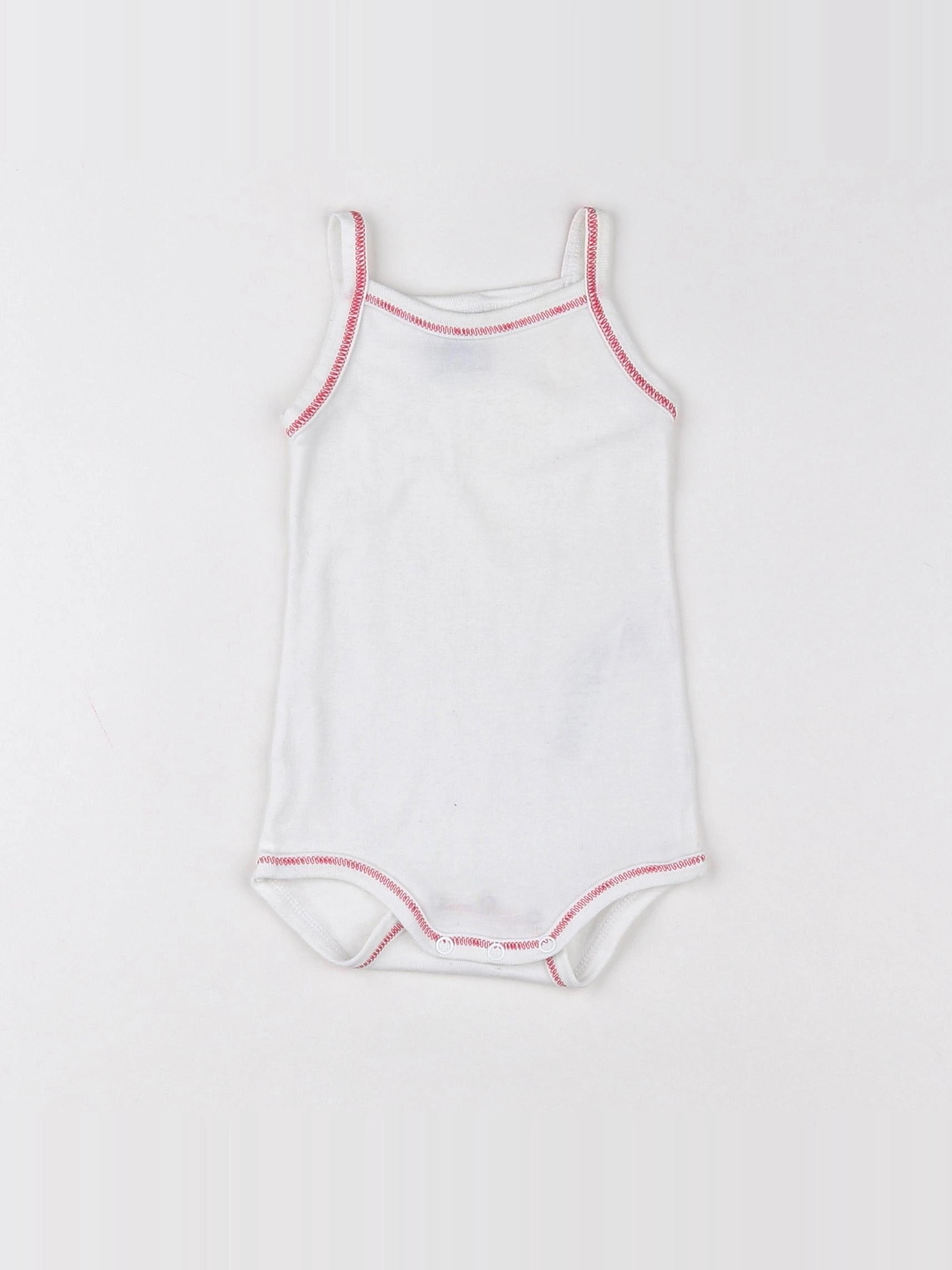 Petit Bateau - body rose, blanc - 3 mois
