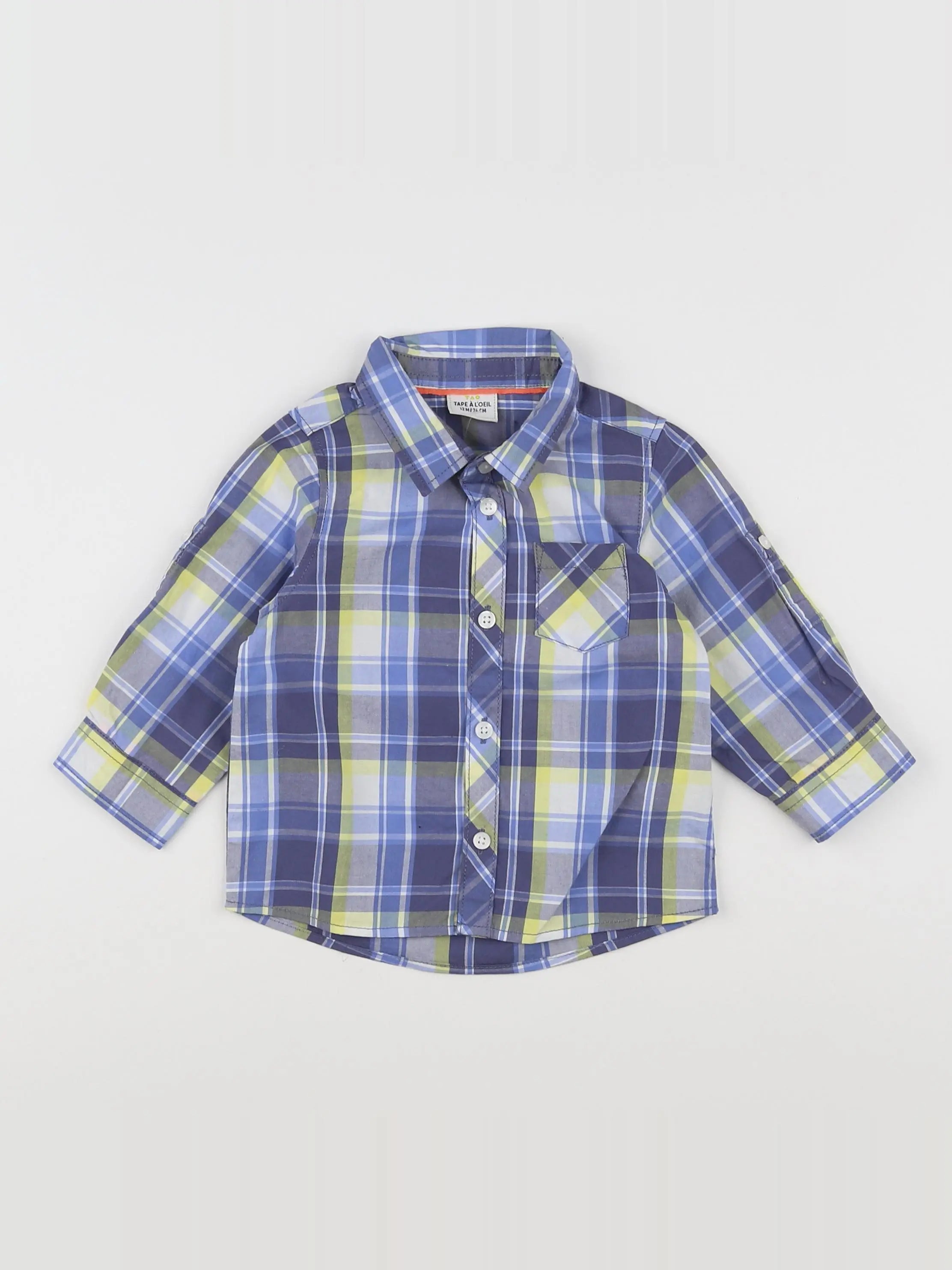Tape à l'oeil - chemise bleu - 12 mois