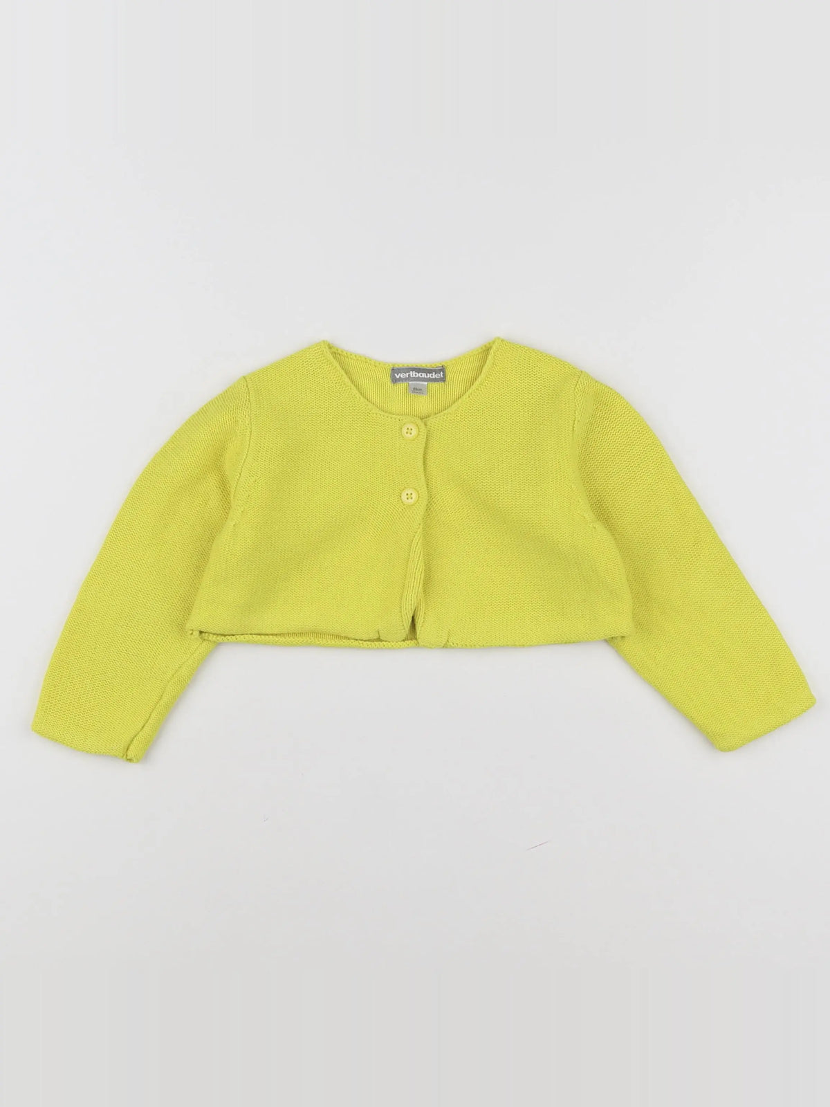 Vertbaudet - gilet jaune - 2 ans
