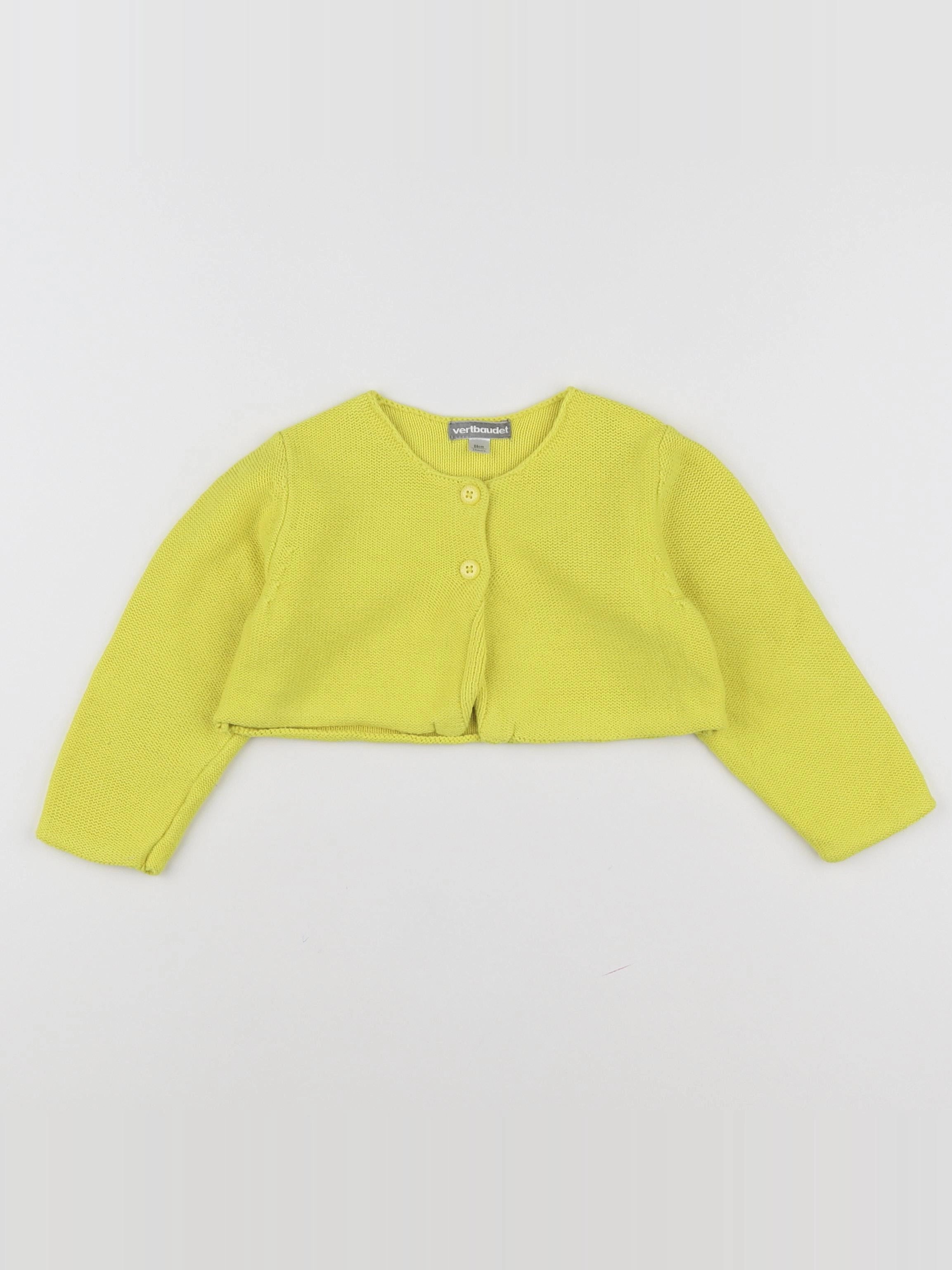 Vertbaudet - gilet jaune - 2 ans