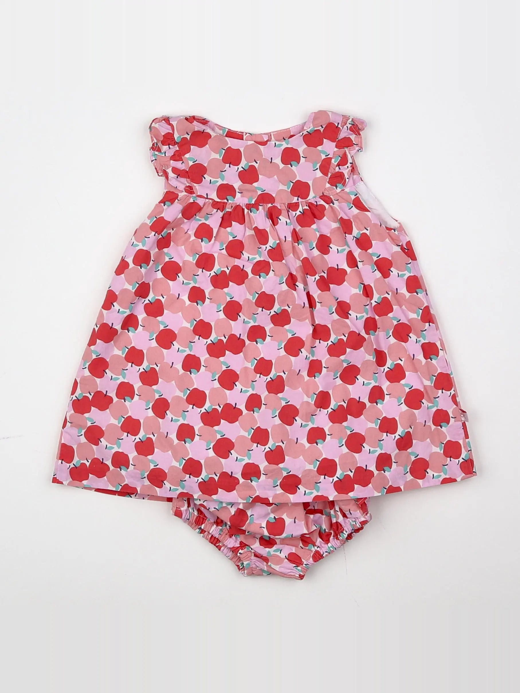 Cadet Rousselle - robe rose, rouge - 3 mois