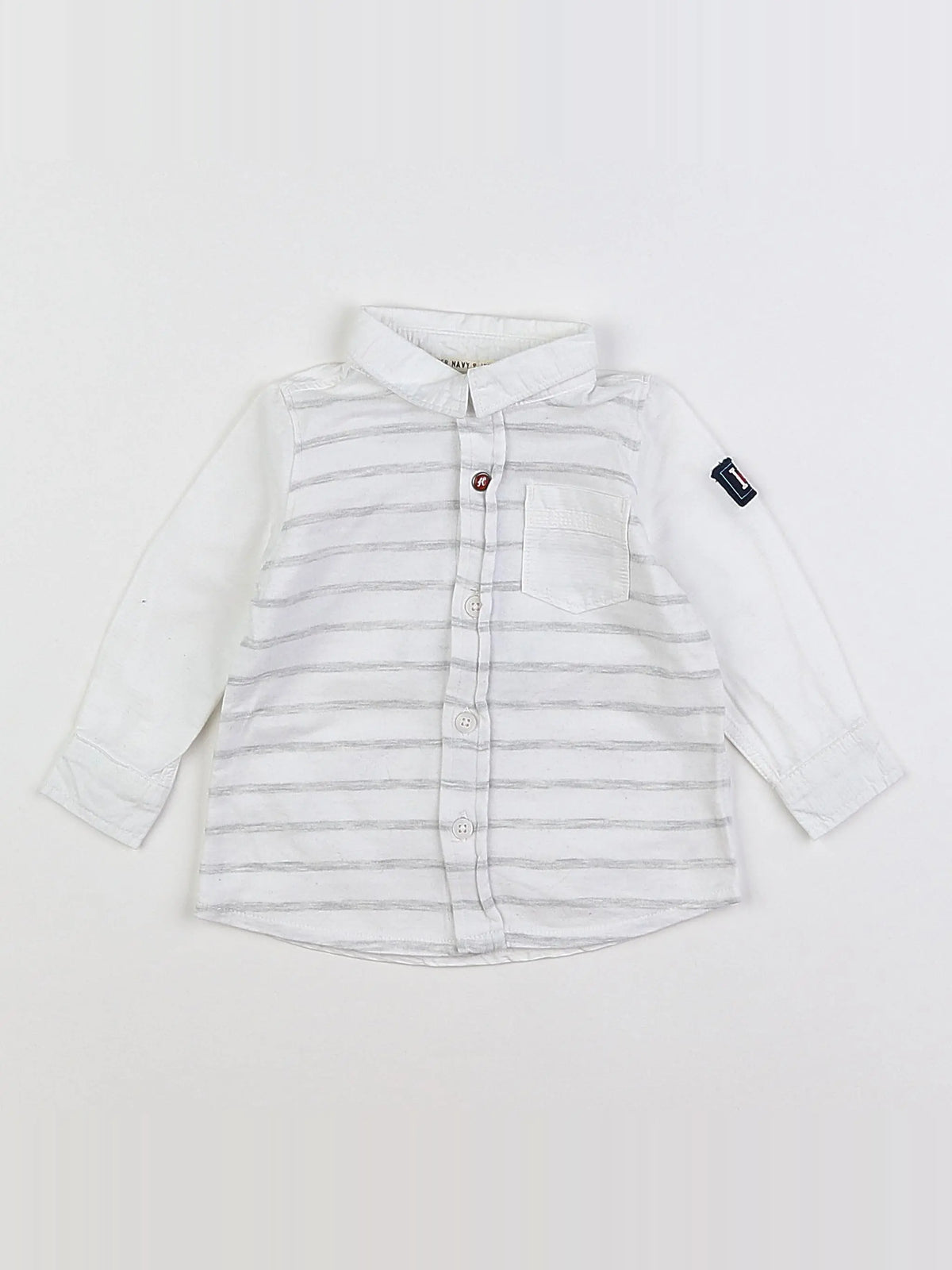 IKKS - chemise blanc, gris - 6 mois