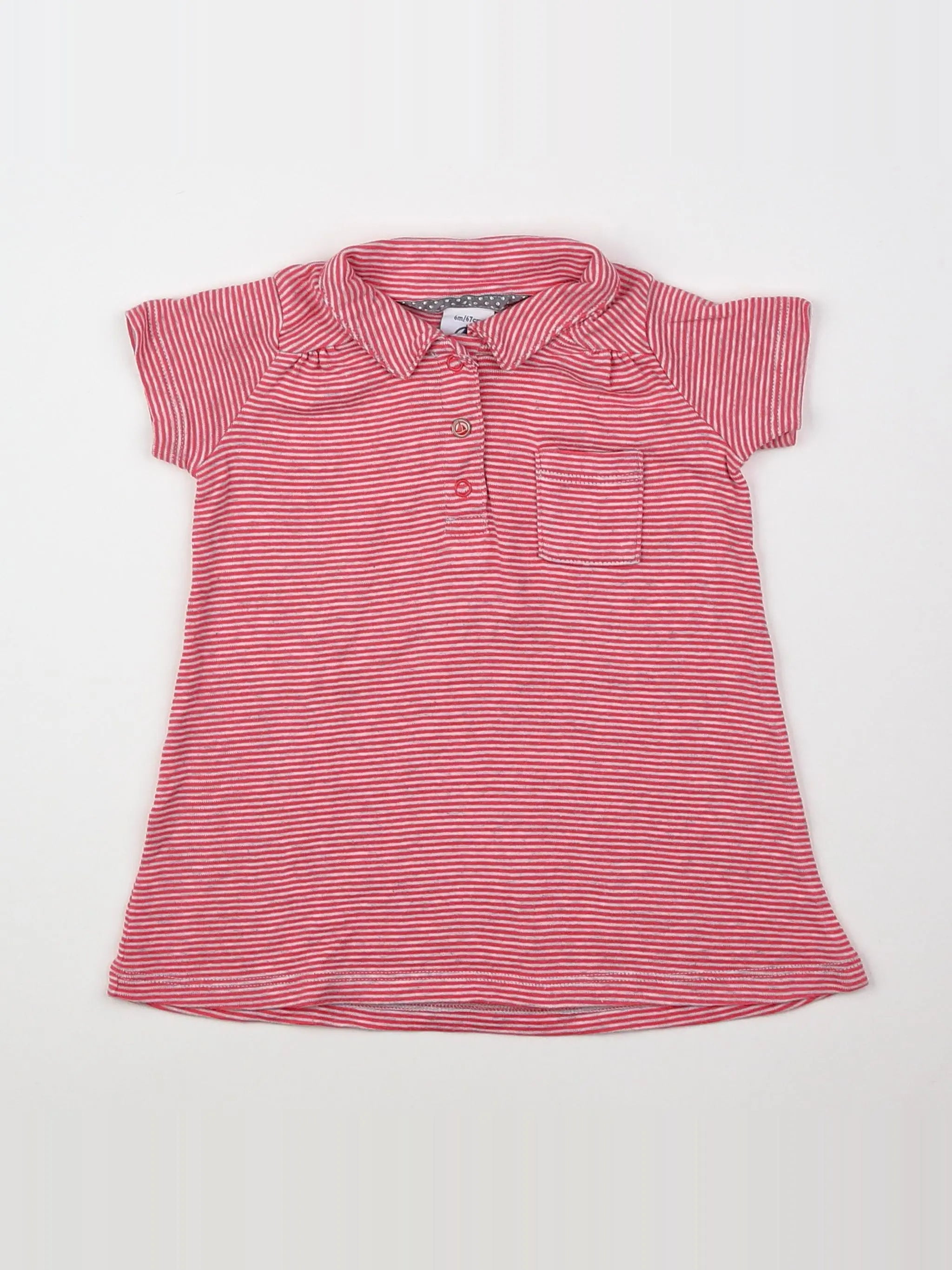 Petit Bateau - robe rose - 6 mois