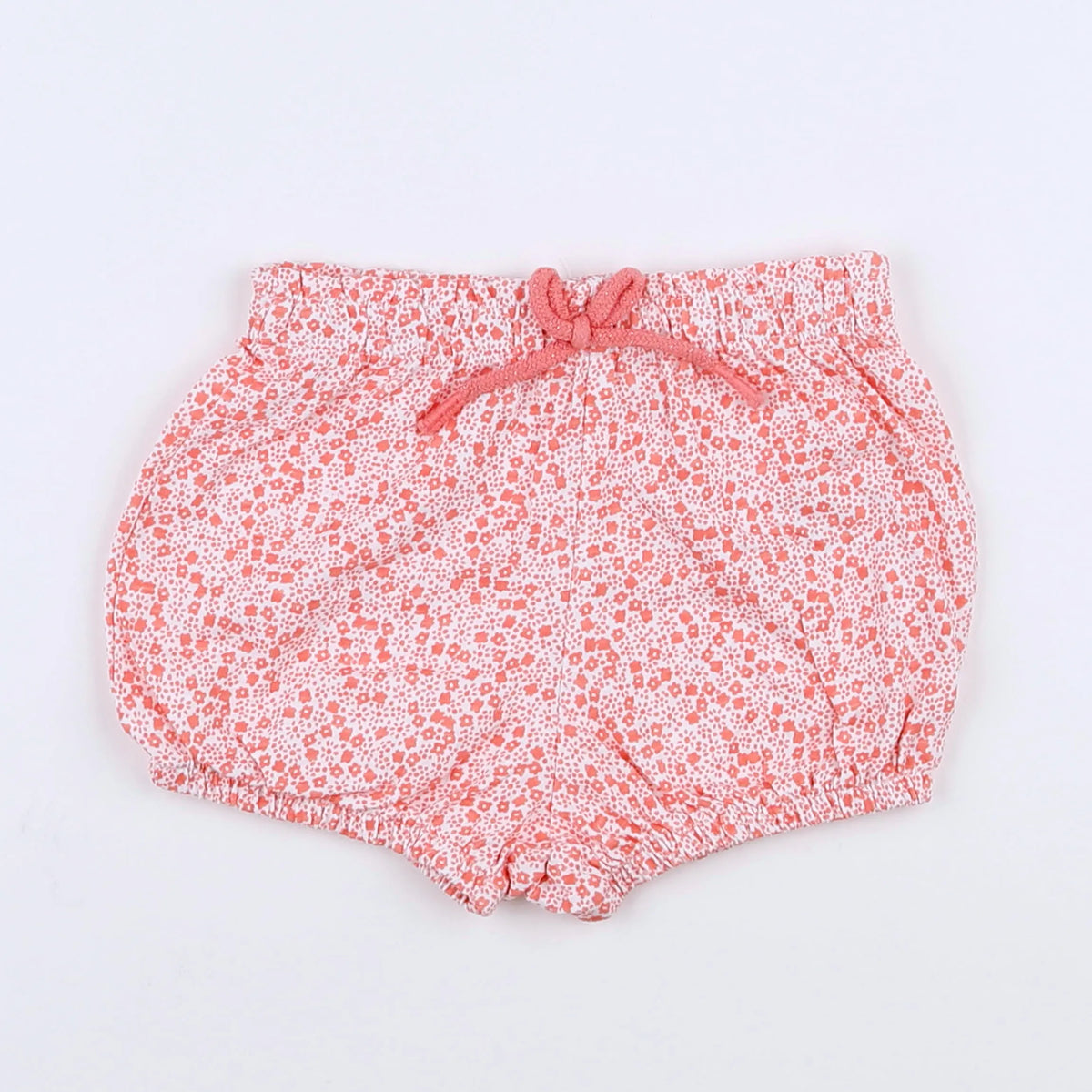 Vertbaudet - short blanc, rose - 12 mois