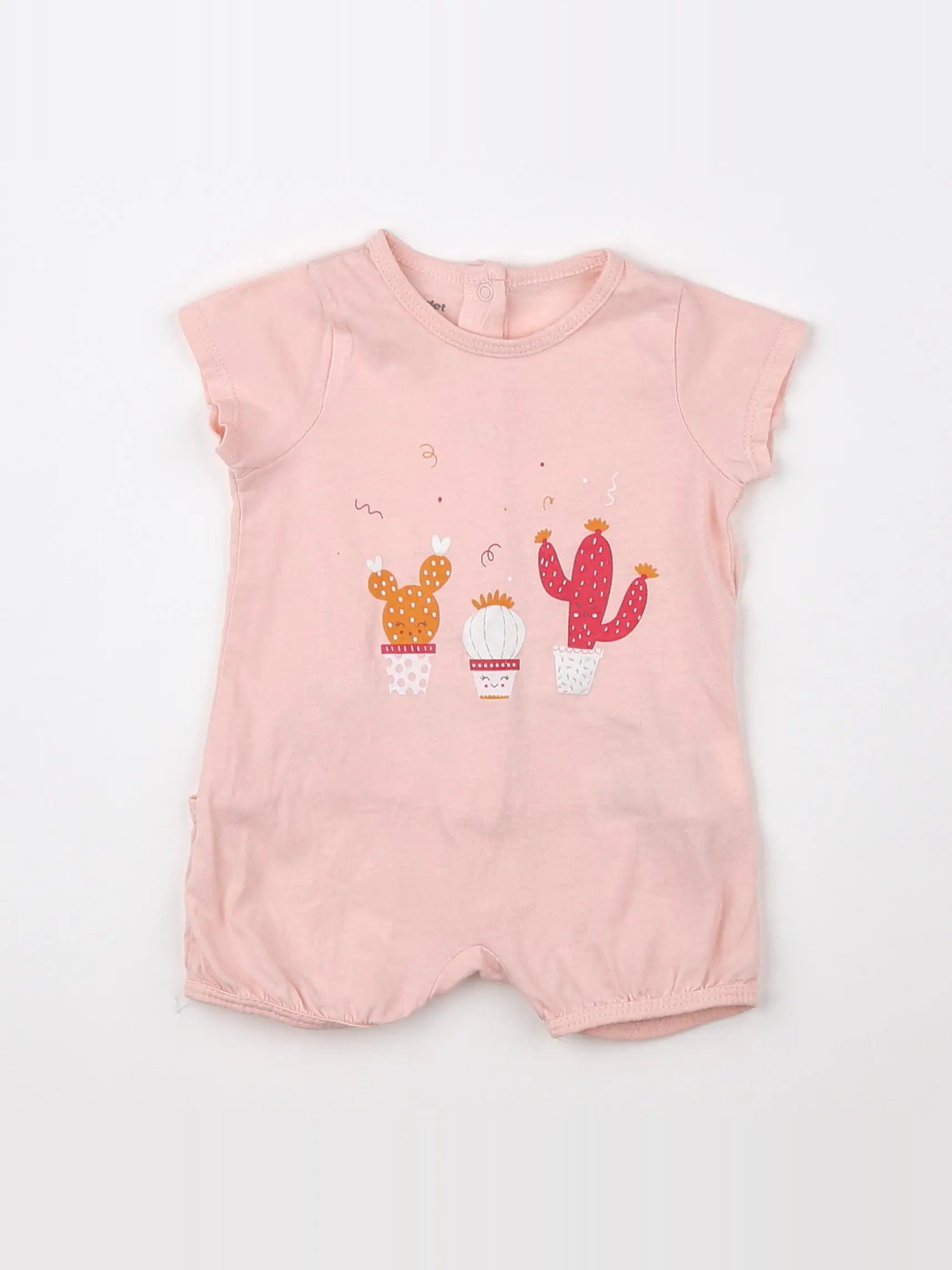 Vertbaudet - pyjama coton rose - 3 mois