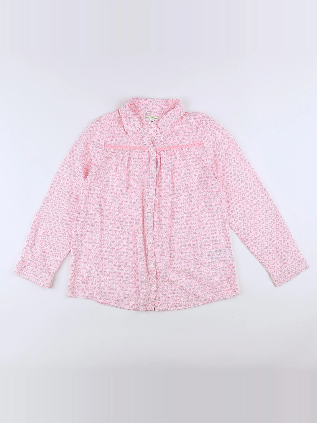 Vertbaudet - blouse rose, blanc - 12 ans