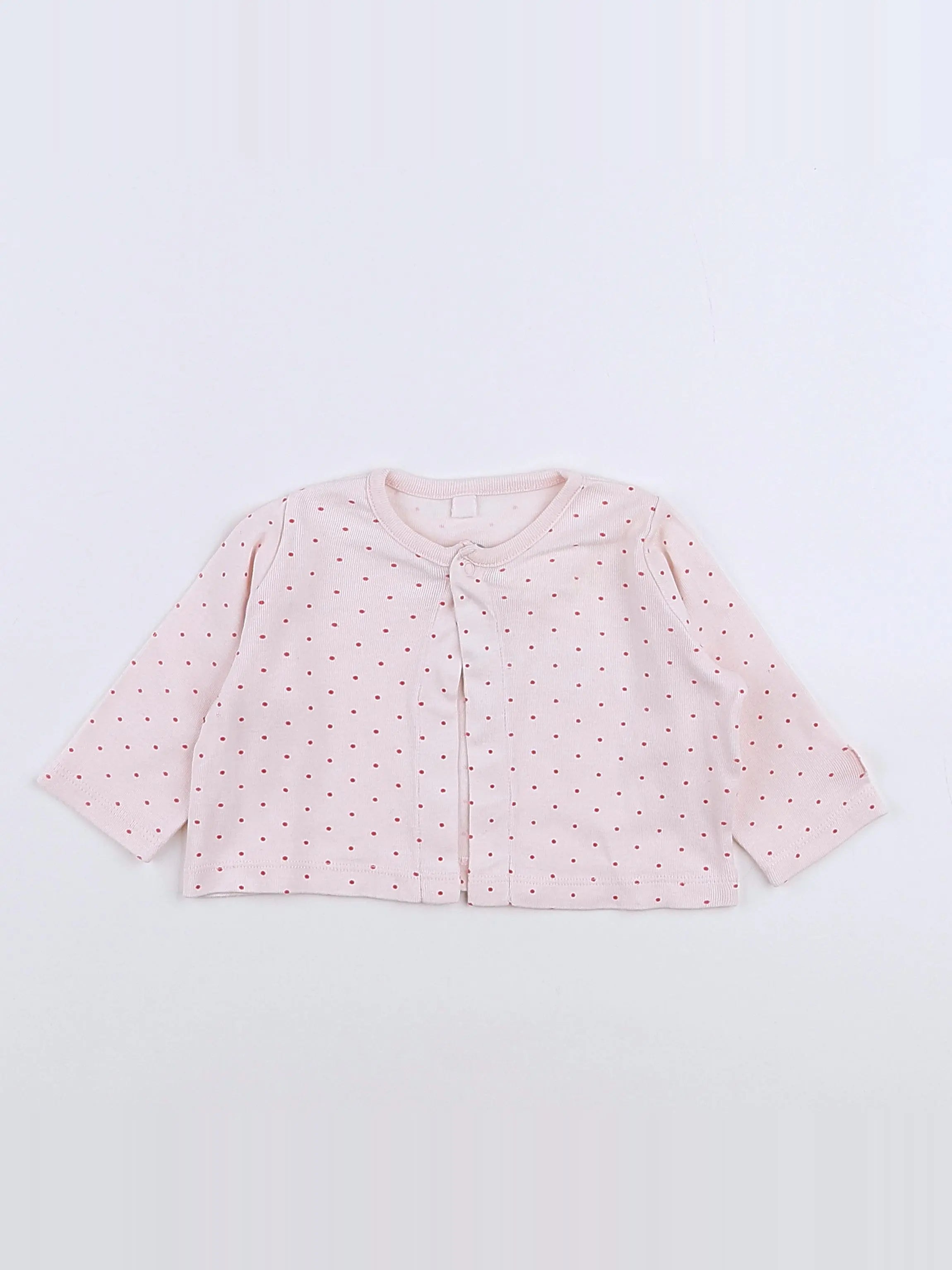 Petit Bateau - gilet rose - 3 mois