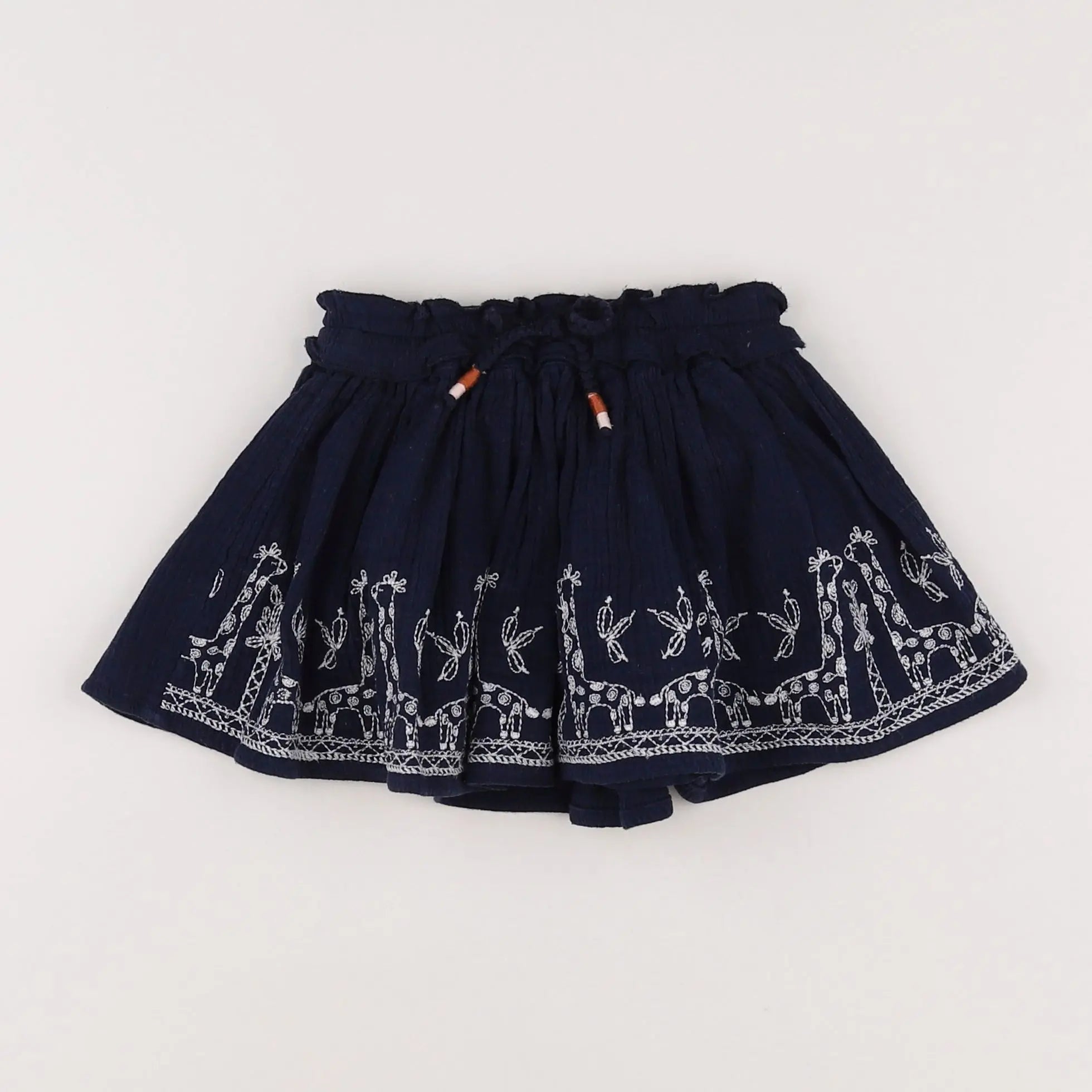 Vertbaudet - jupe blanc, bleu - 18 mois
