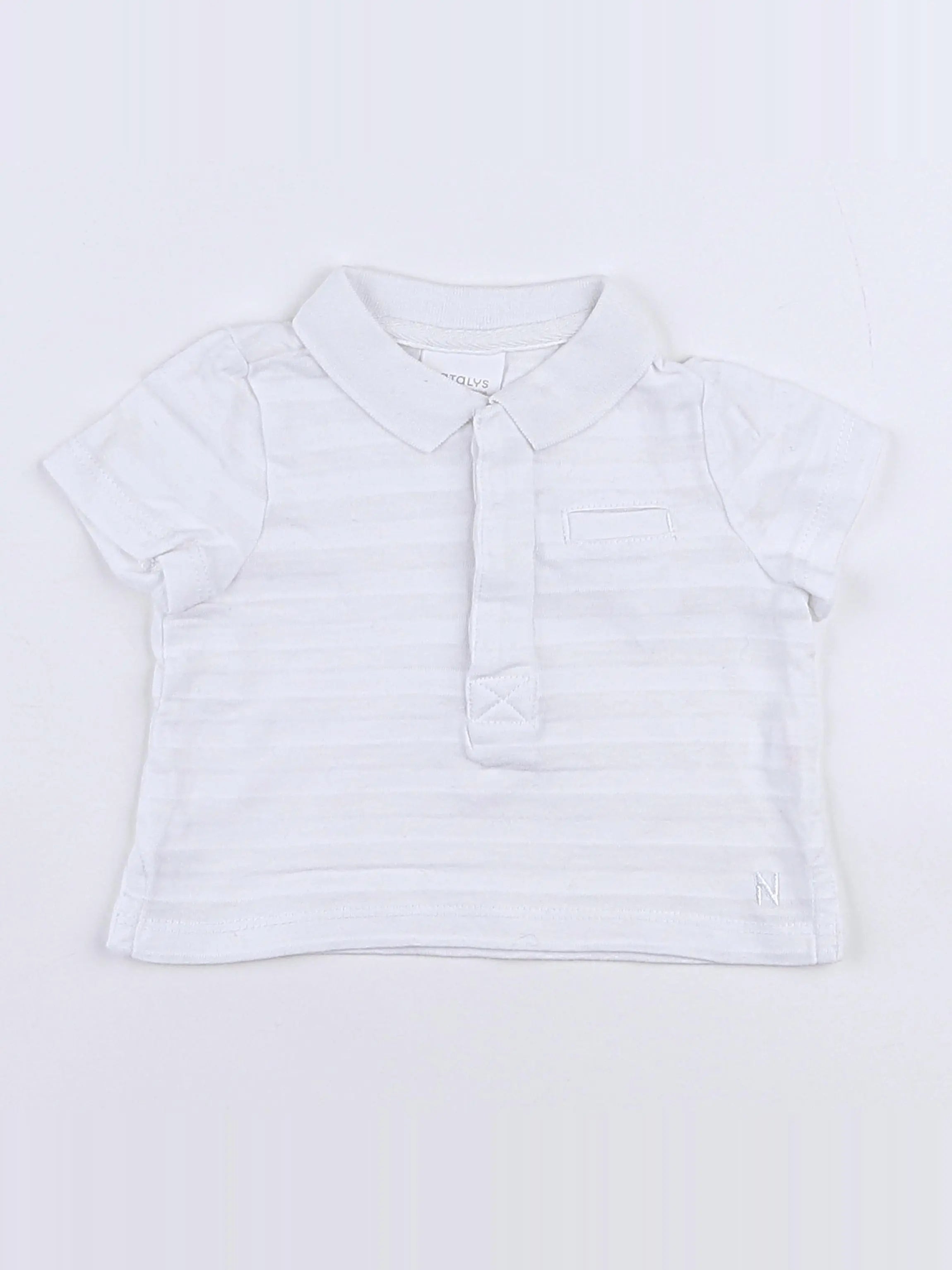 Natalys - polo blanc - 3 mois