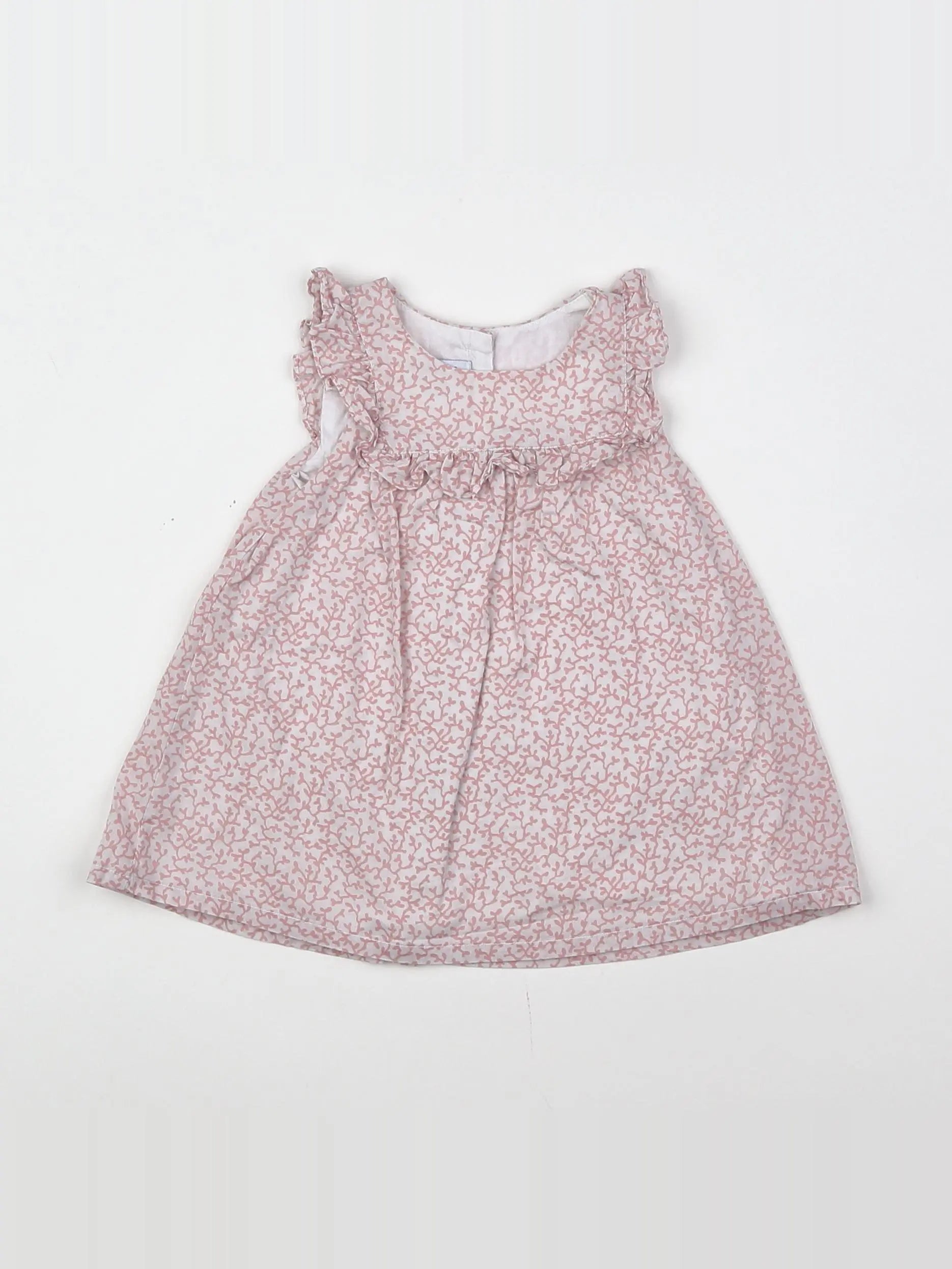 Absorba - robe blanc, rose - 3 mois
