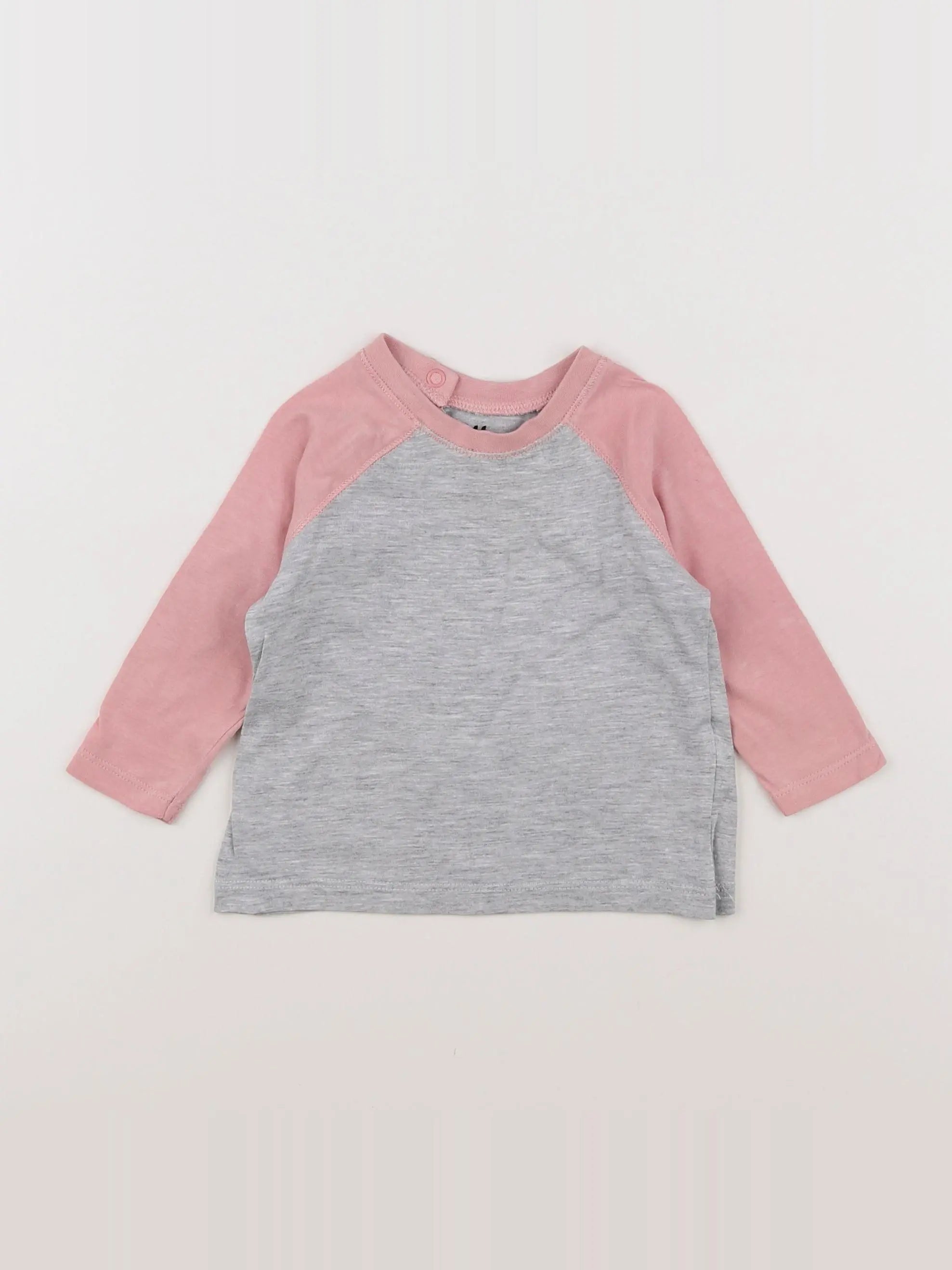 H&M - tee-shirt gris - 3 mois