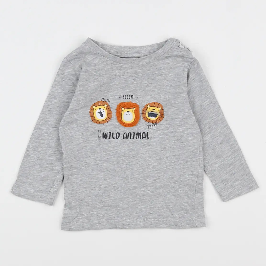Vertbaudet - tee-shirt gris - 6 mois