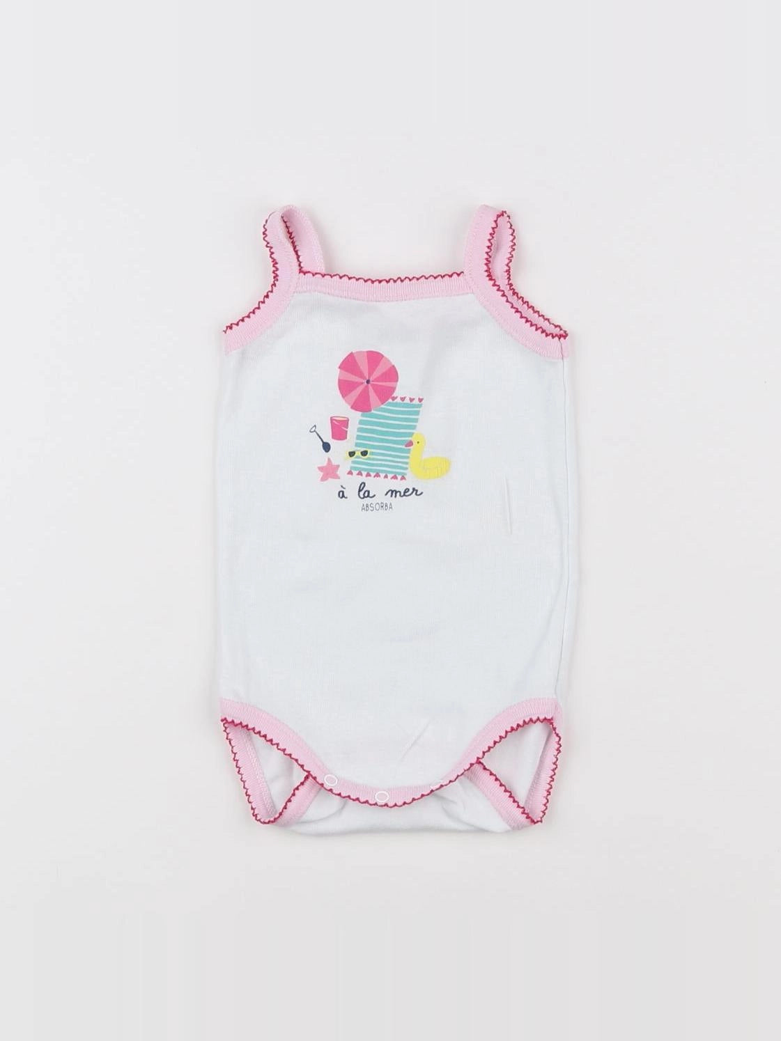 Absorba - body blanc - 6 mois