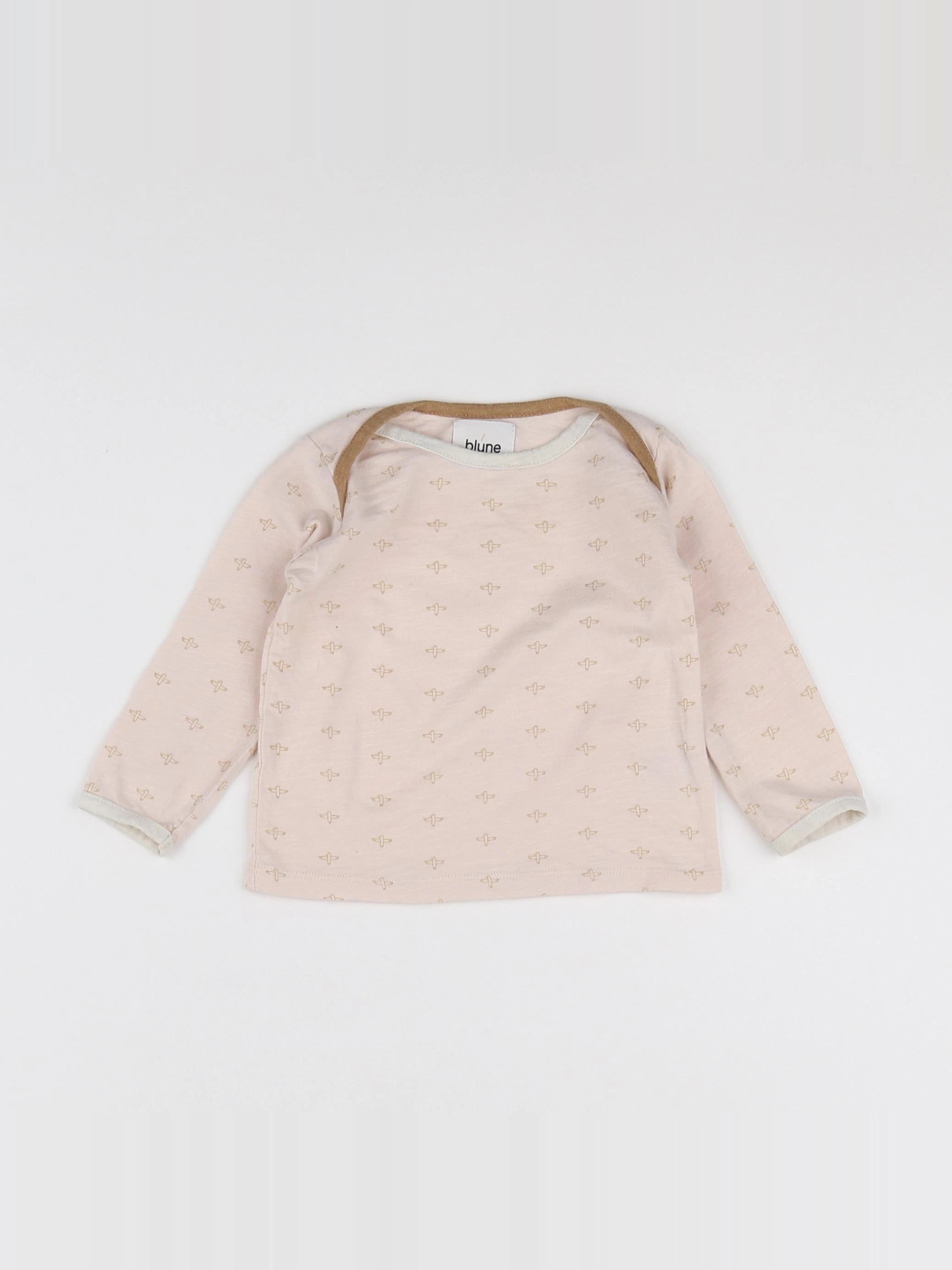 Blune - tee-shirt rose - 12 mois