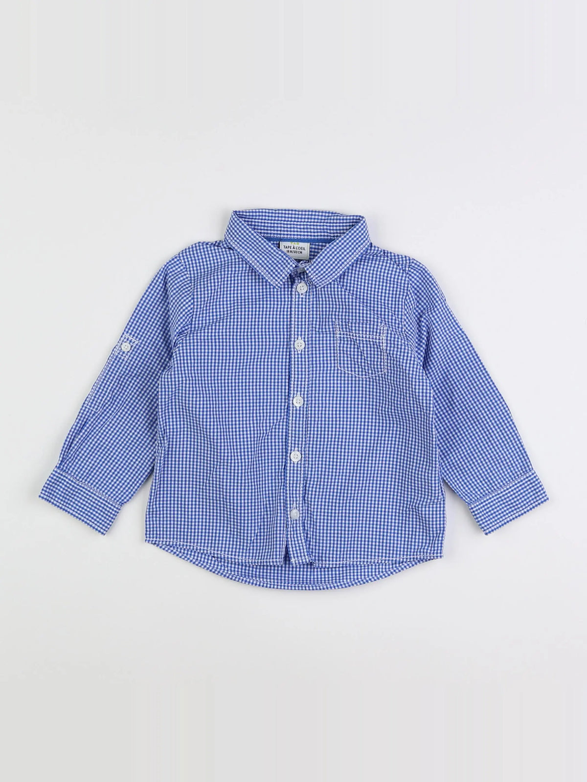 Tape à l'oeil - chemise bleu, blanc - 18 mois