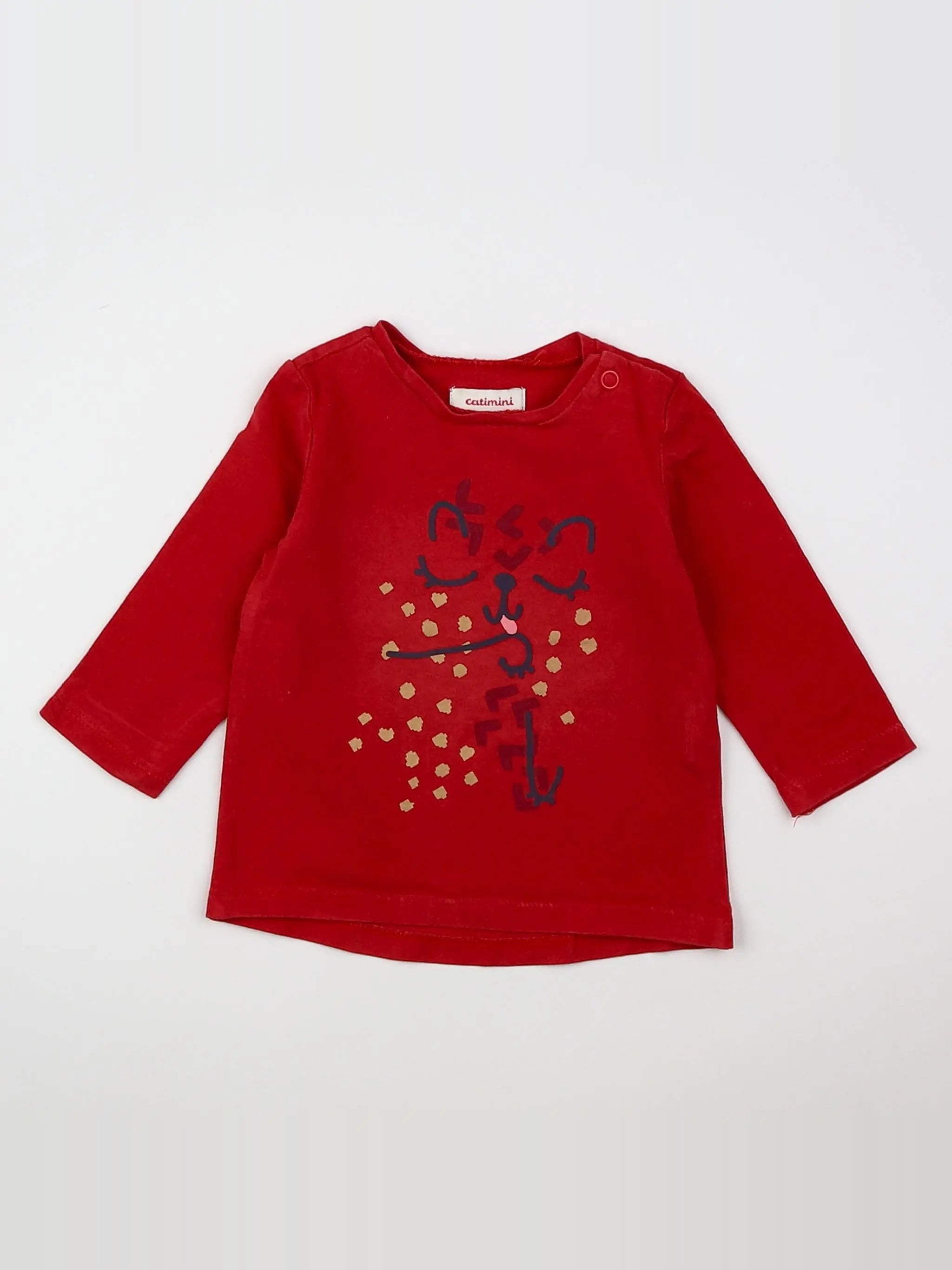 Catimini - tee-shirt rouge - 3 mois